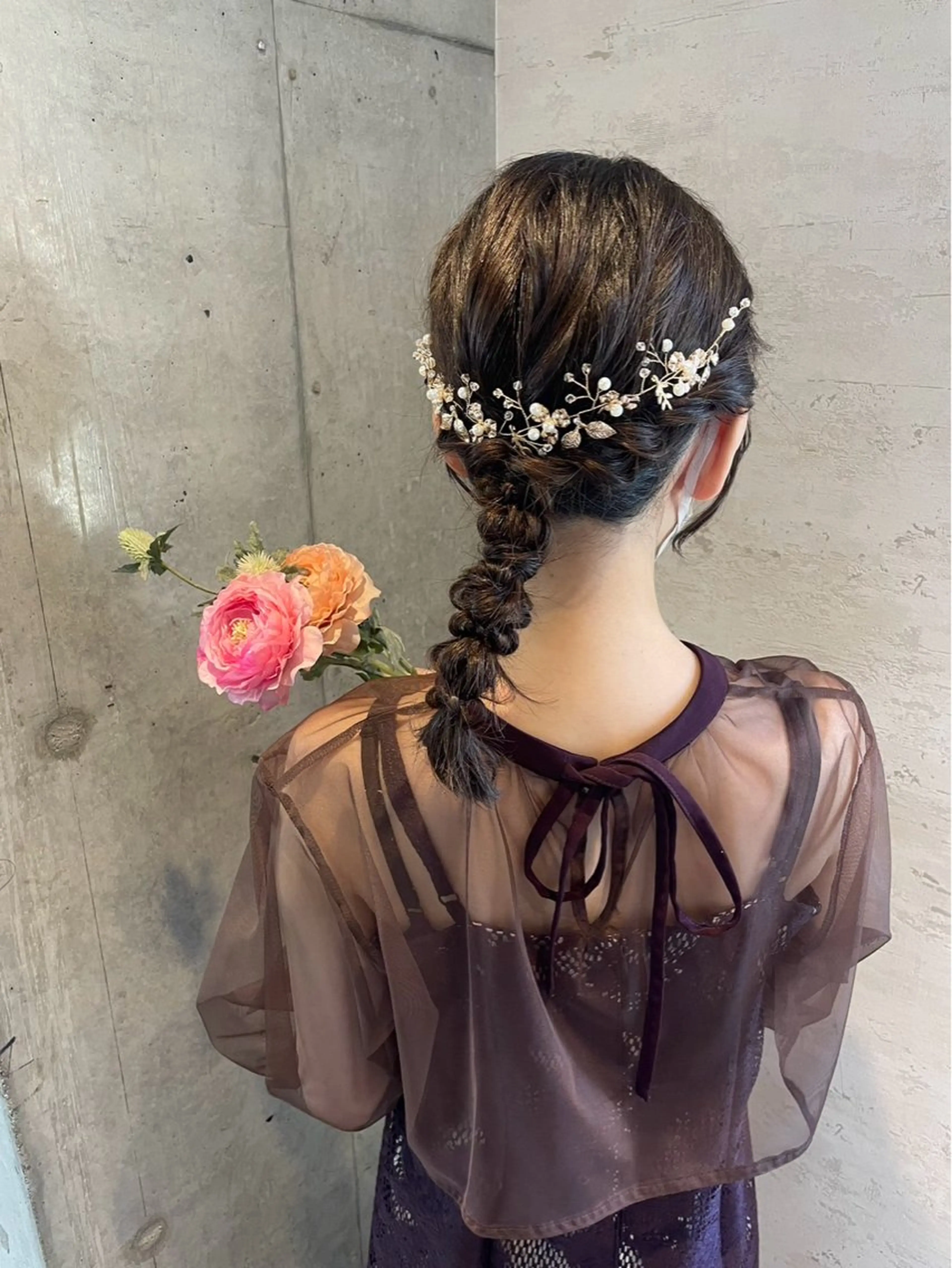 セミロング ヘアアレンジ ヘアセット Reve  resort所属・美髪× ヘアセット✨Araiのヘアスタイル