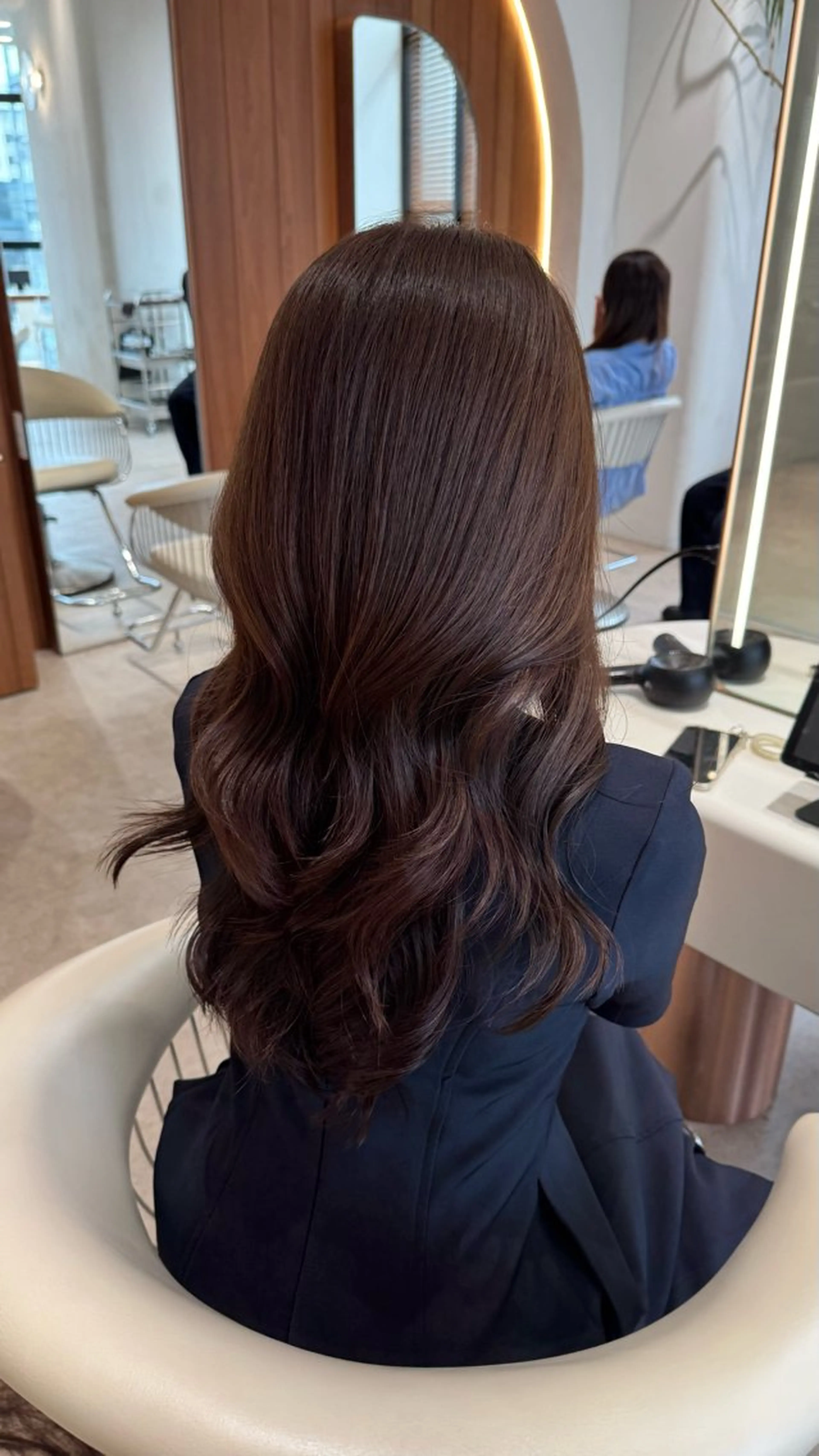 セミロング カラー ブラウンカラー ショコラブラウン ショコラグレージュ グレージュ 韓国風ヘア 韓国レイヤー🇰🇷 韓国研修◎渋谷カイトのヘアスタイル
