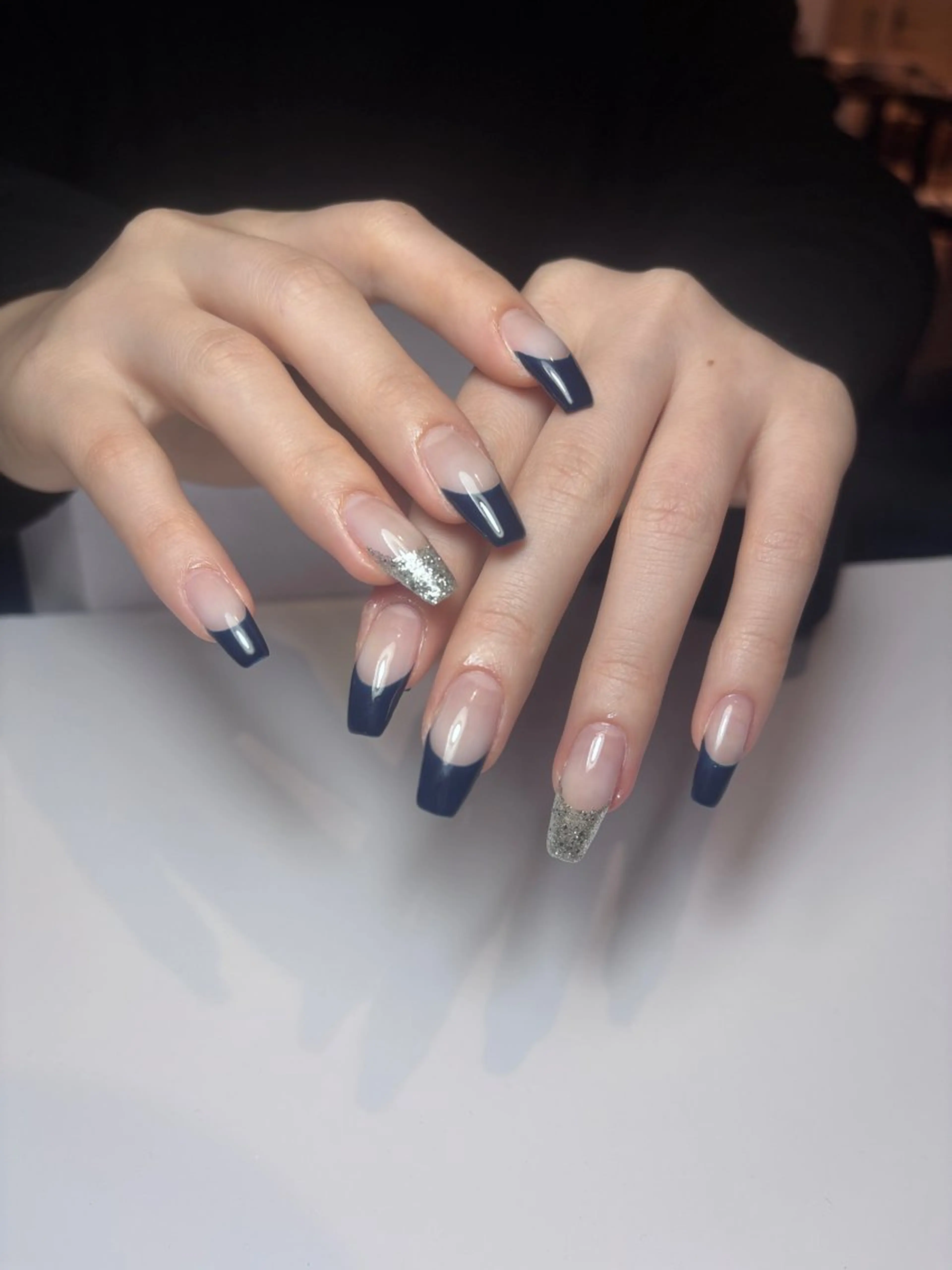 ミディアム 宮田 結晶のネイルデザイン