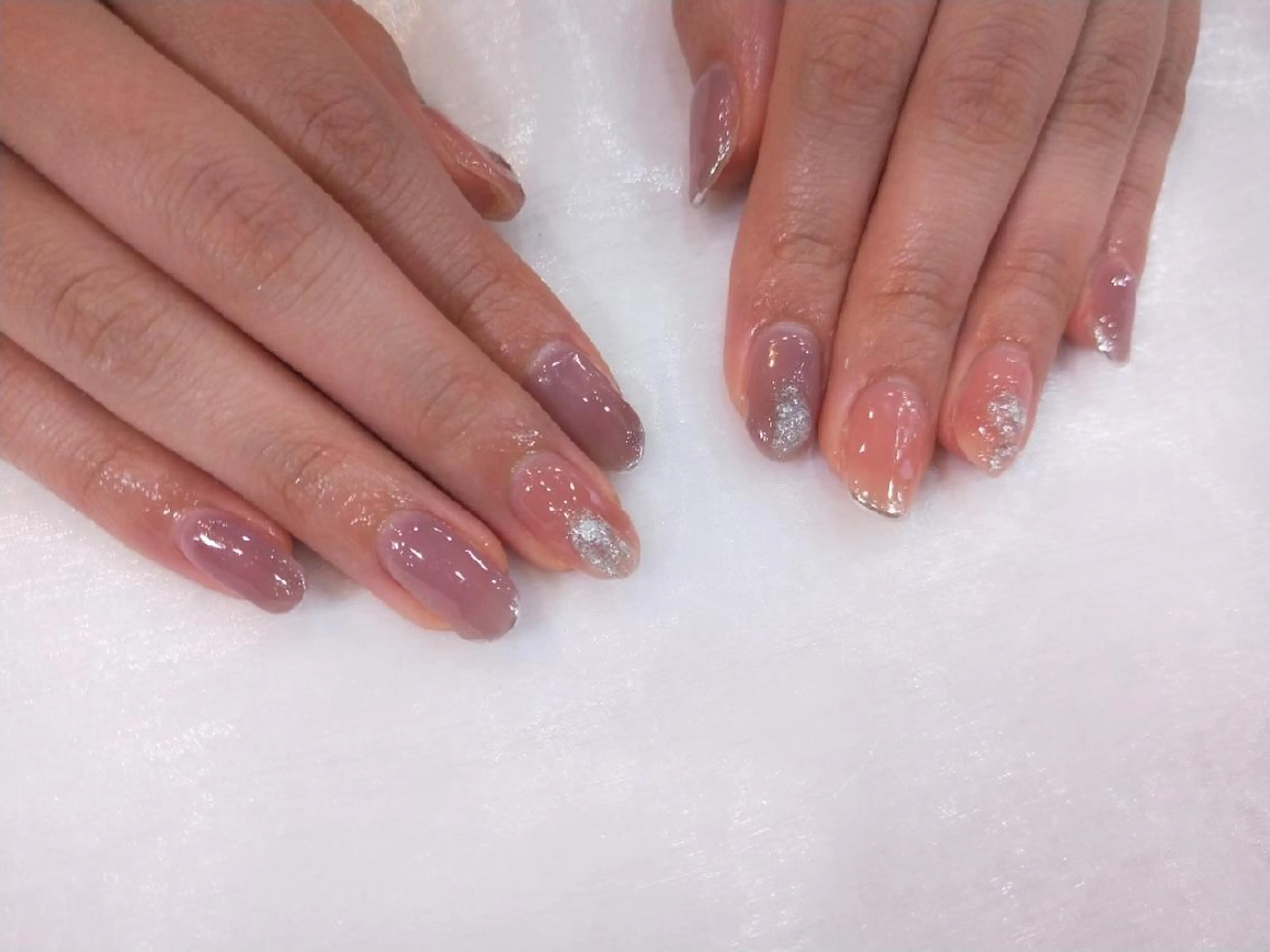 ネイル ハンドネイル ハンドケア R'well所属・はばすみれ🎀ﾈｲﾙ 光ﾌｪｲｼｬﾙ ﾍｱのネイルデザイン