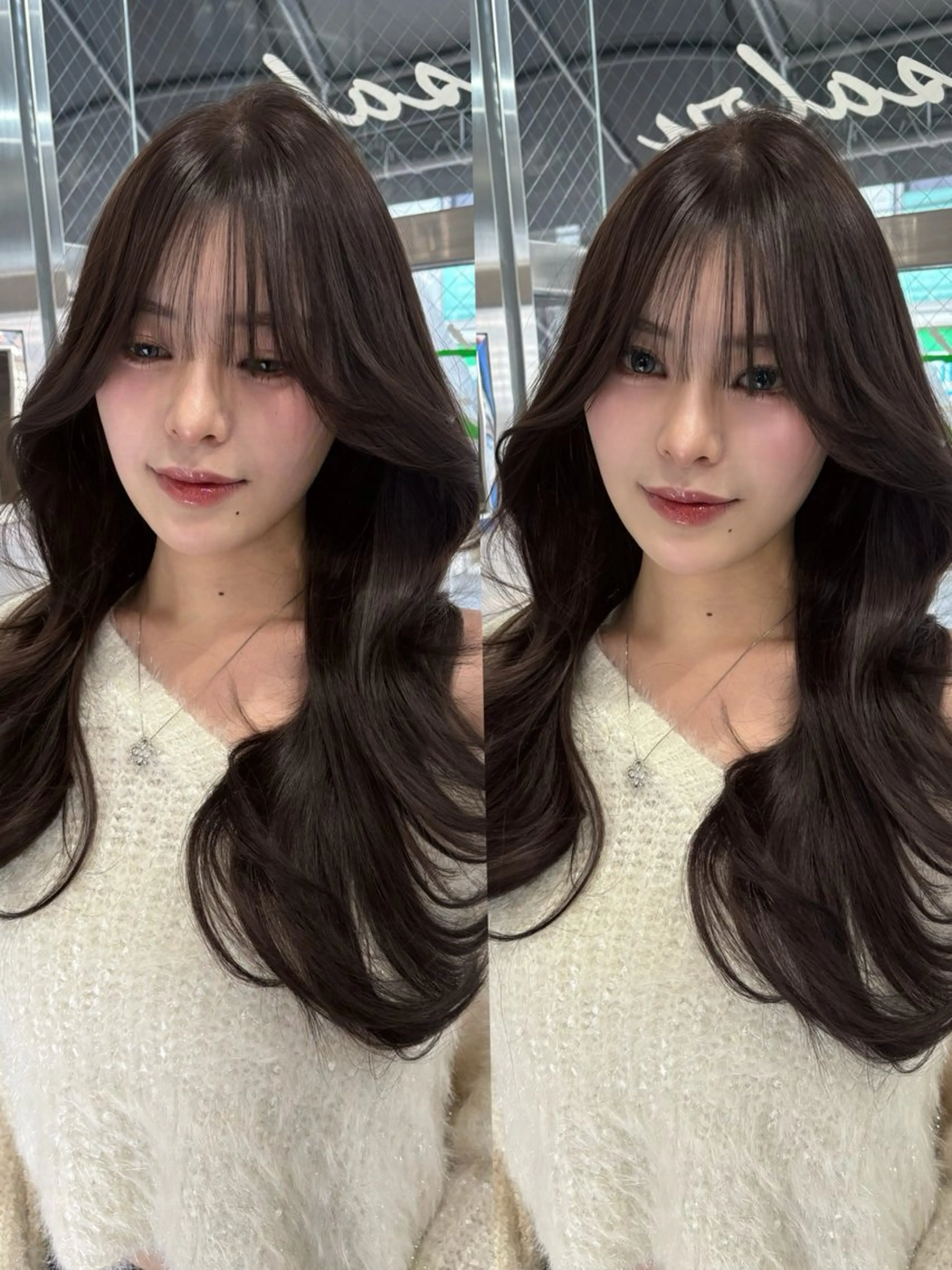 ロング カラー カット ヘアカラー 堀江/透明感 ベージュ/白川幸太のヘアスタイル