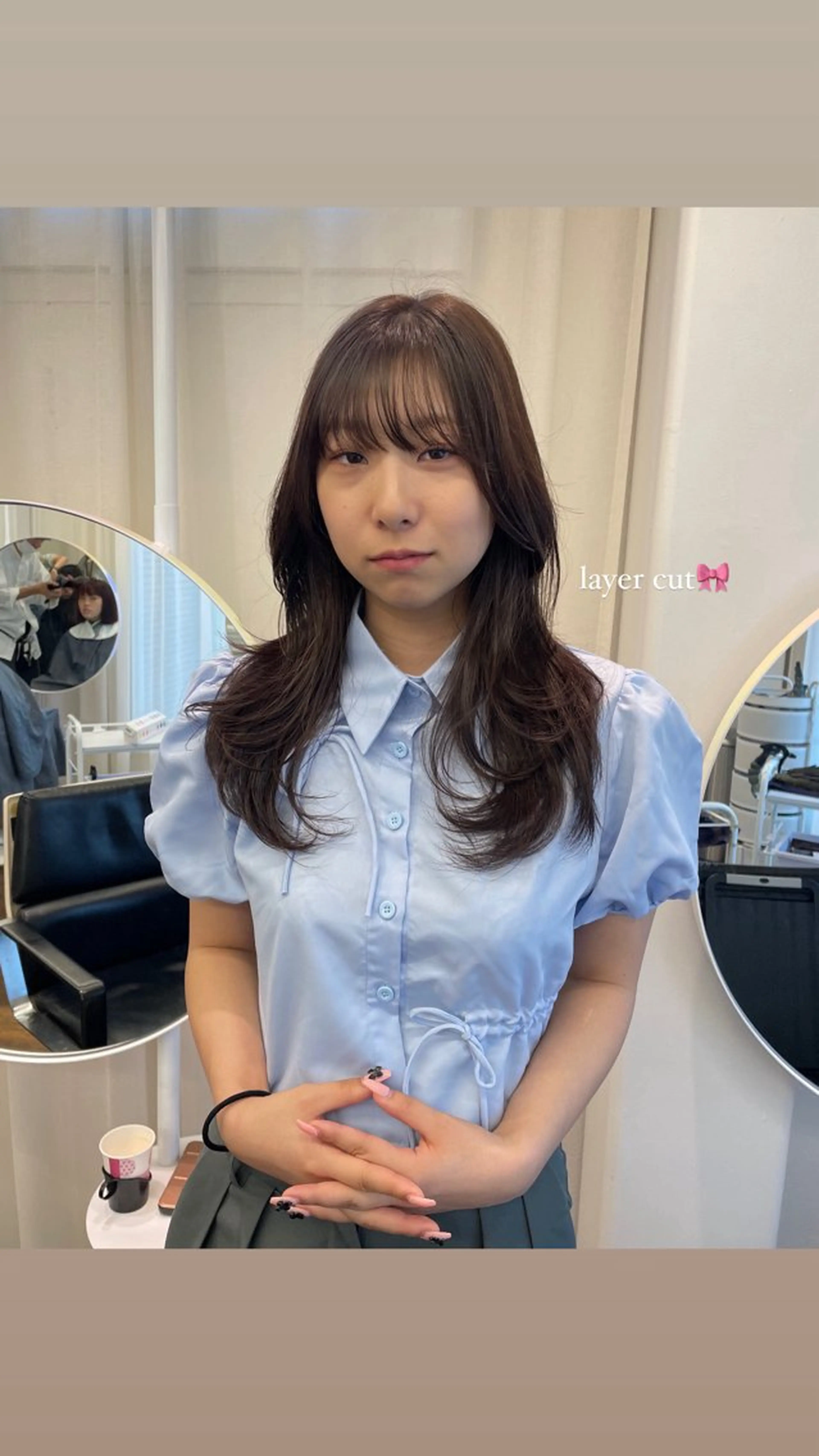 ロング カラー レイヤーカット ウルフカット カット ヘアカラー トリートメント レイヤーカット🎀 kanaのヘアスタイル