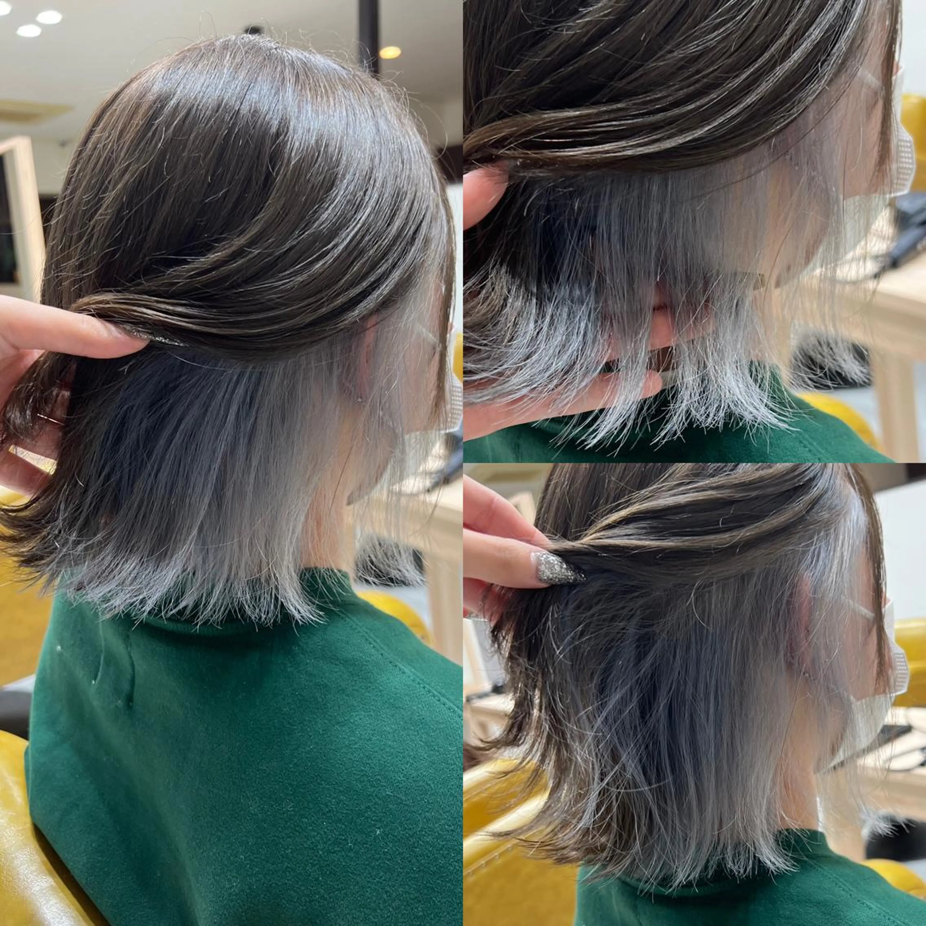 ミディアム カラー ブリーチ ケアブリーチ ハイトーンカラー 松本 菜那のヘアスタイル