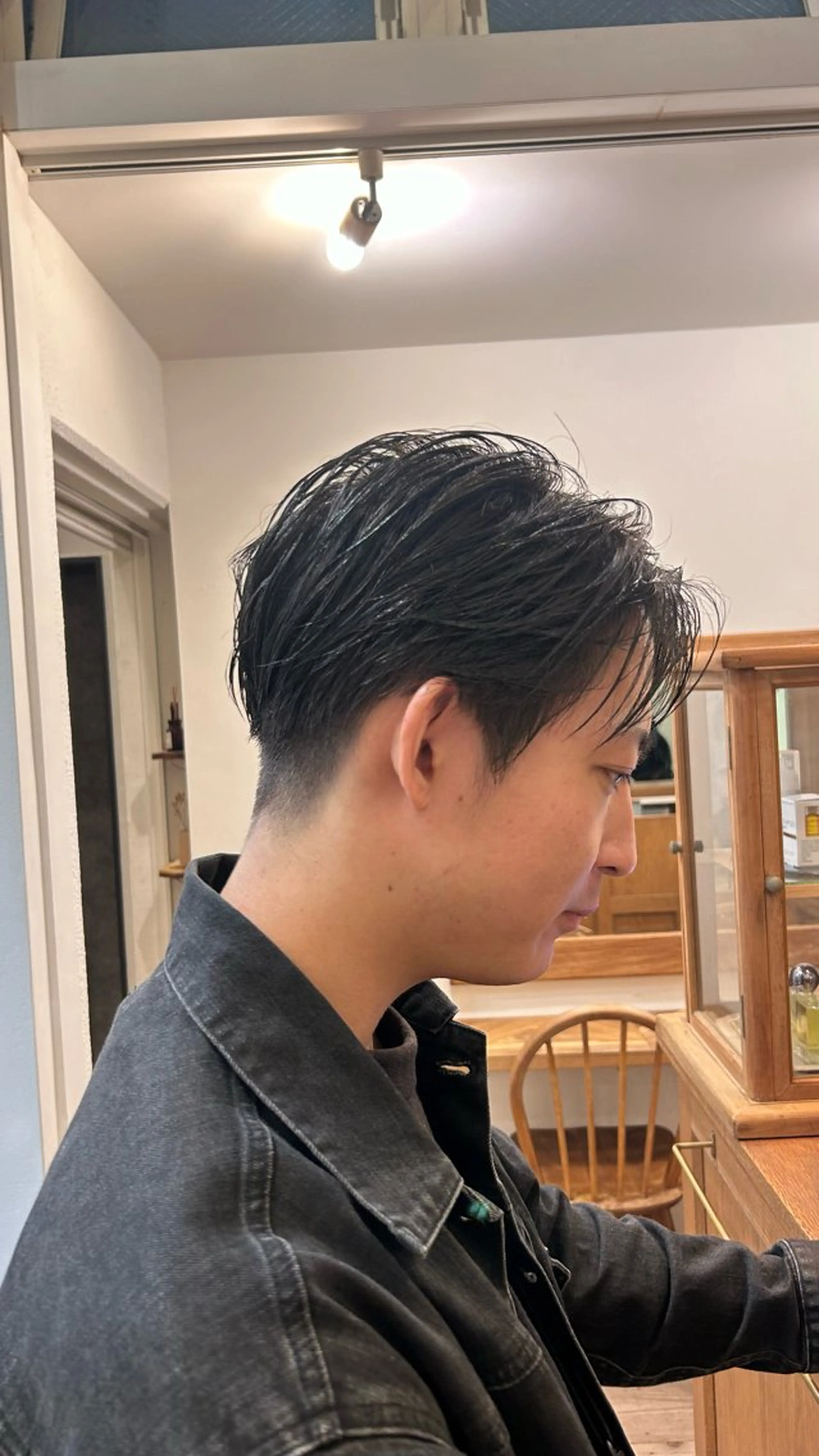 ショート メンズ センターパート マッシュ 刈り上げ 🌿ボブ パーマ高橋啓太🌿のヘアスタイル