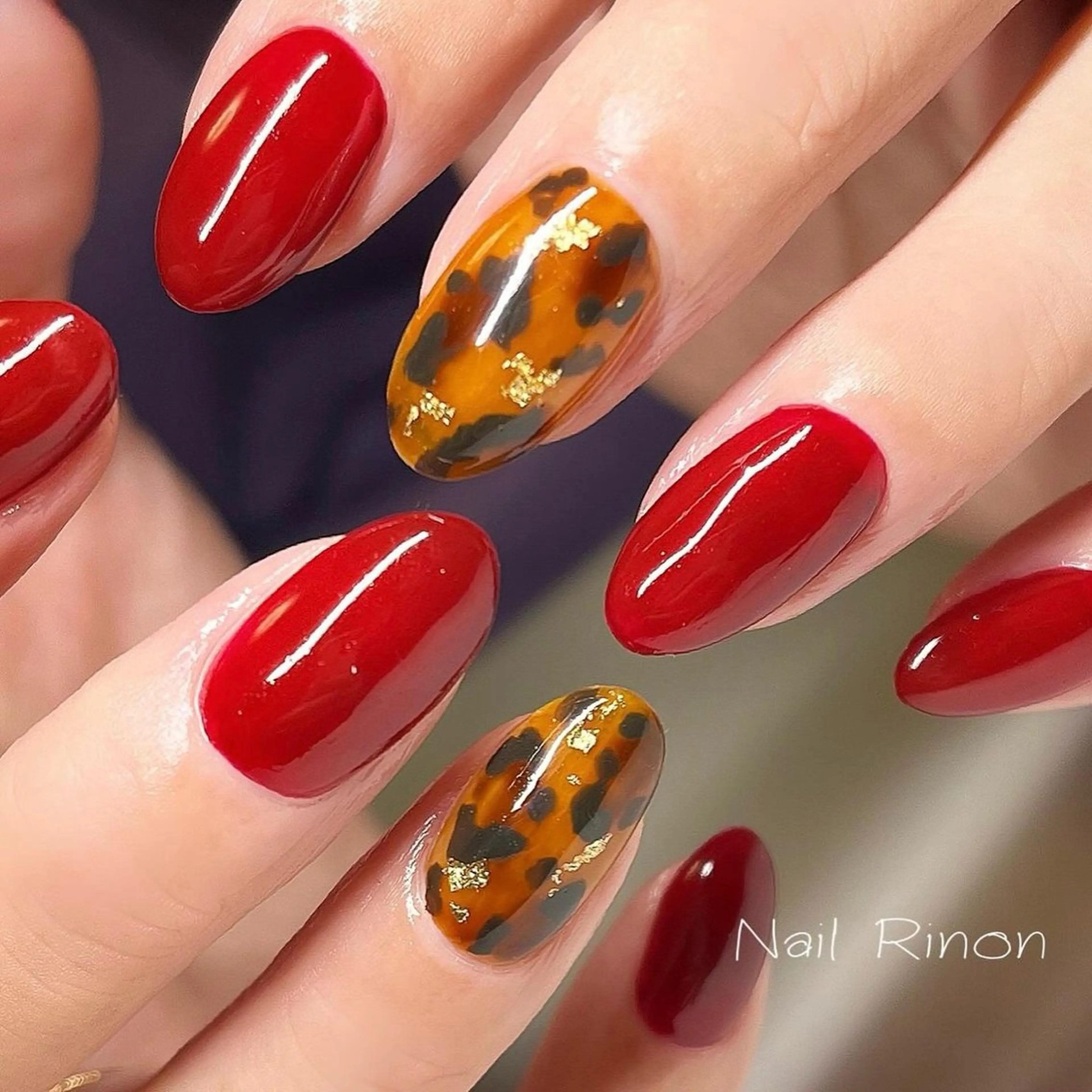 ネイル アニマル柄 ハンドネイル Nail Rinonのネイルデザイン