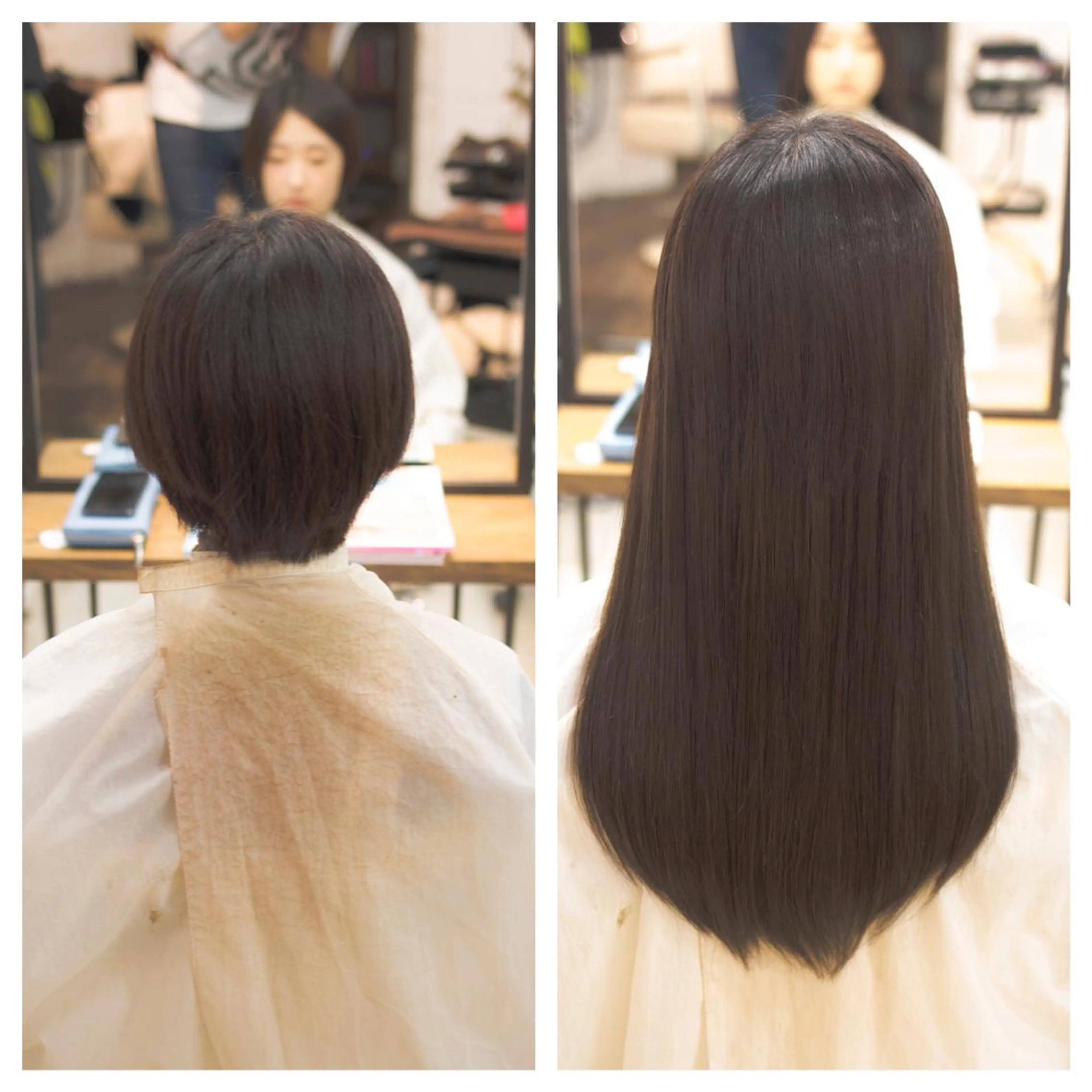 ショート シールエクステ エクステ ショートヘア カット エクステ FÜRSTIN所属・西村髪質改善 ブリーチ縮毛矯正のヘアスタイル