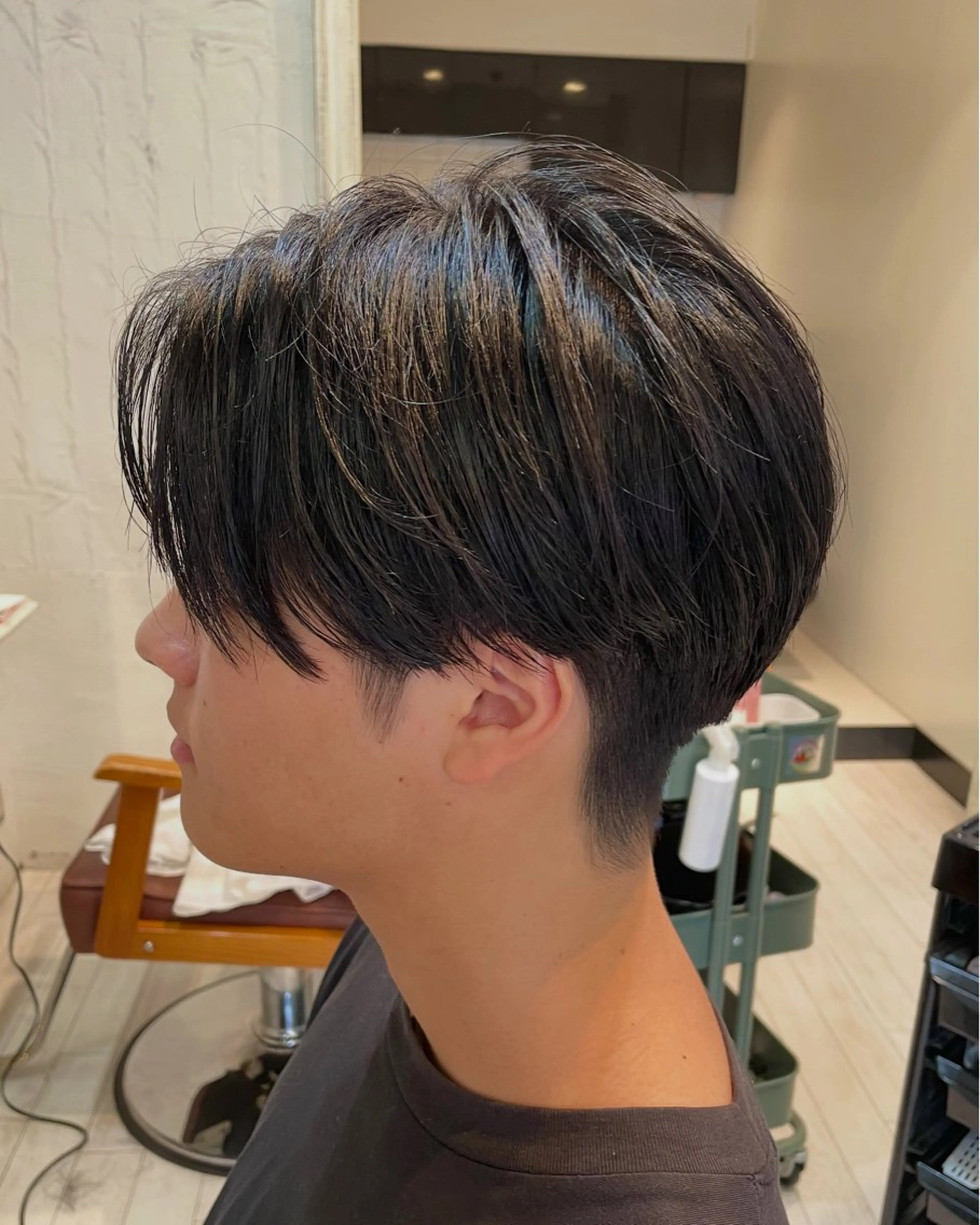ショート メンズ センターパート マッシュ シースルーマッシュ liko by maris所属・髪質改善／ブリーチ 宮武　湧斗のヘアスタイル