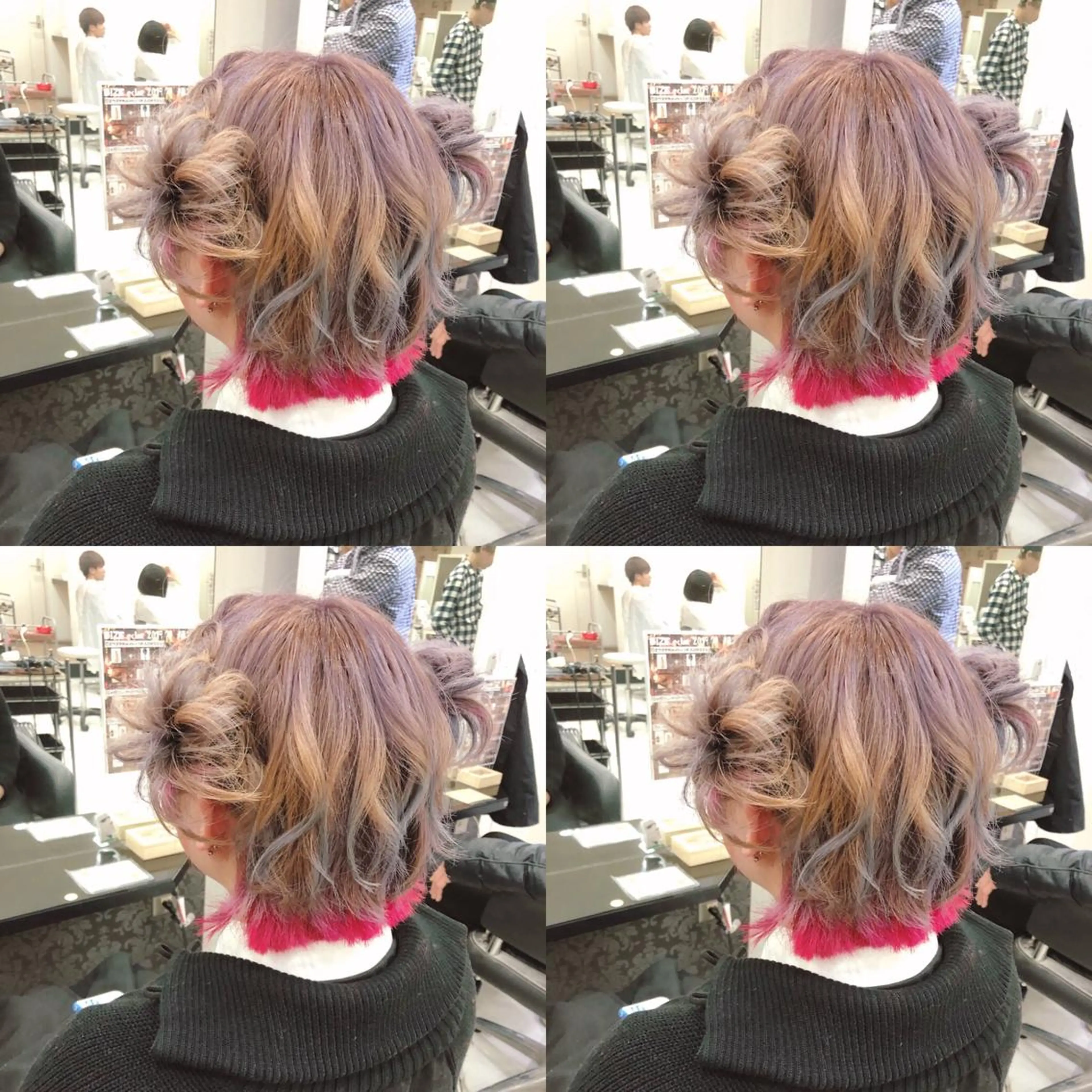 ミディアム ヘアアレンジ お団子ヘア ヘアセット 🌷MAYU 🌷のヘアスタイル