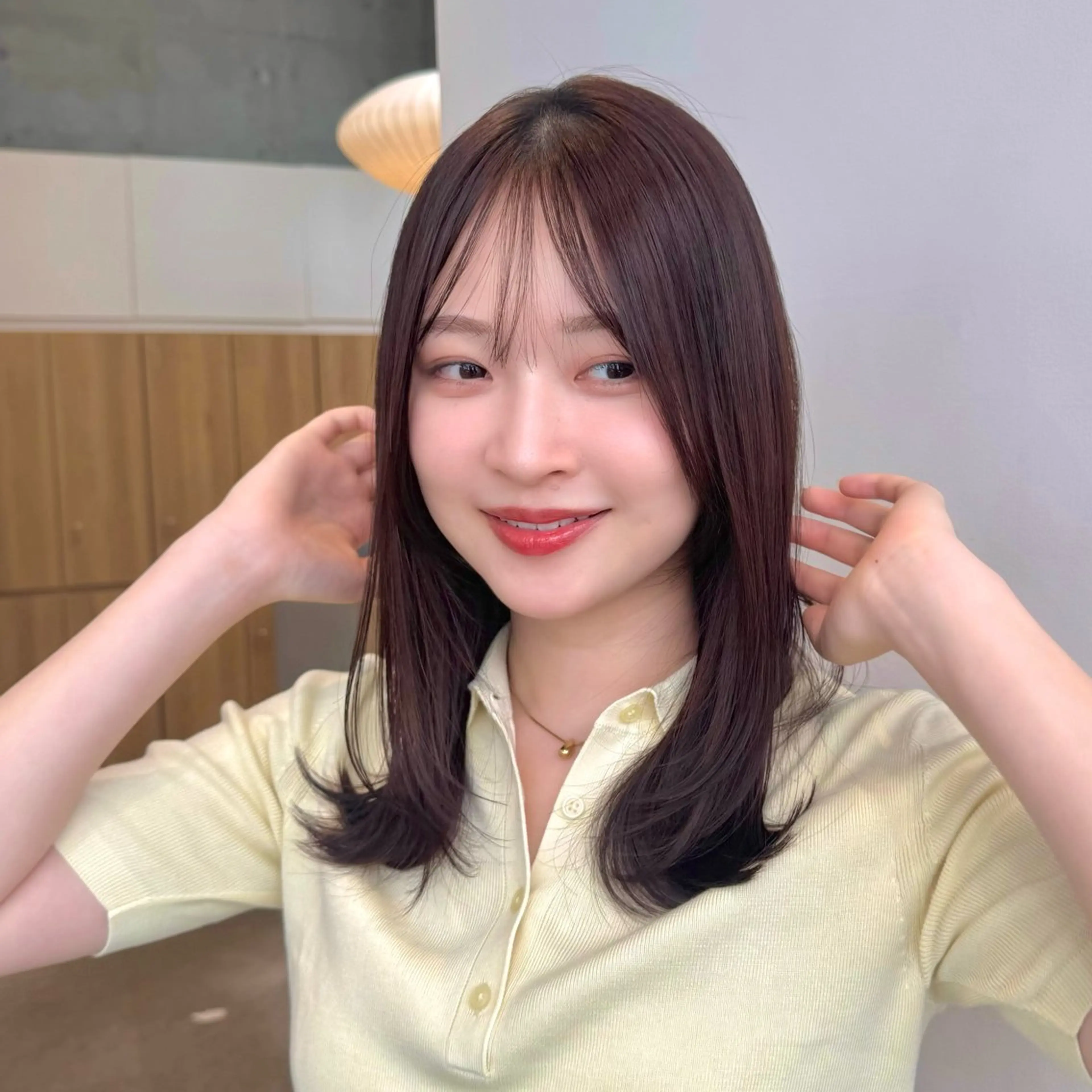 ミディアム カラー ヘアカラー 🫧艶カラー/ダブル カラー♡/桜🌸のヘアスタイル