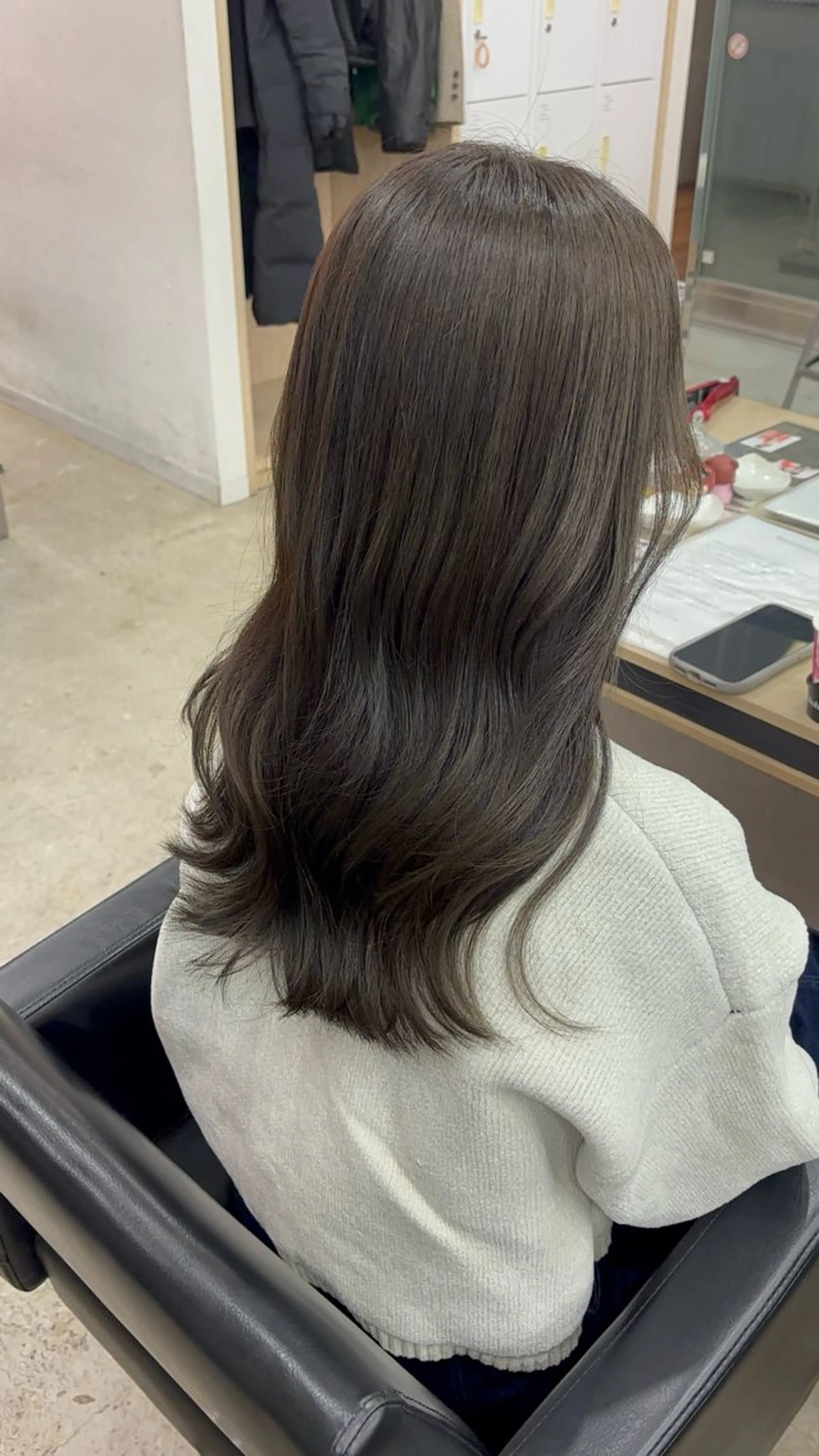 セミロング カラー カット ヘアカラー トリートメント ヘッドスパ 🪽髪質改善ストレー ト🤍美羽🤍のヘアスタイル