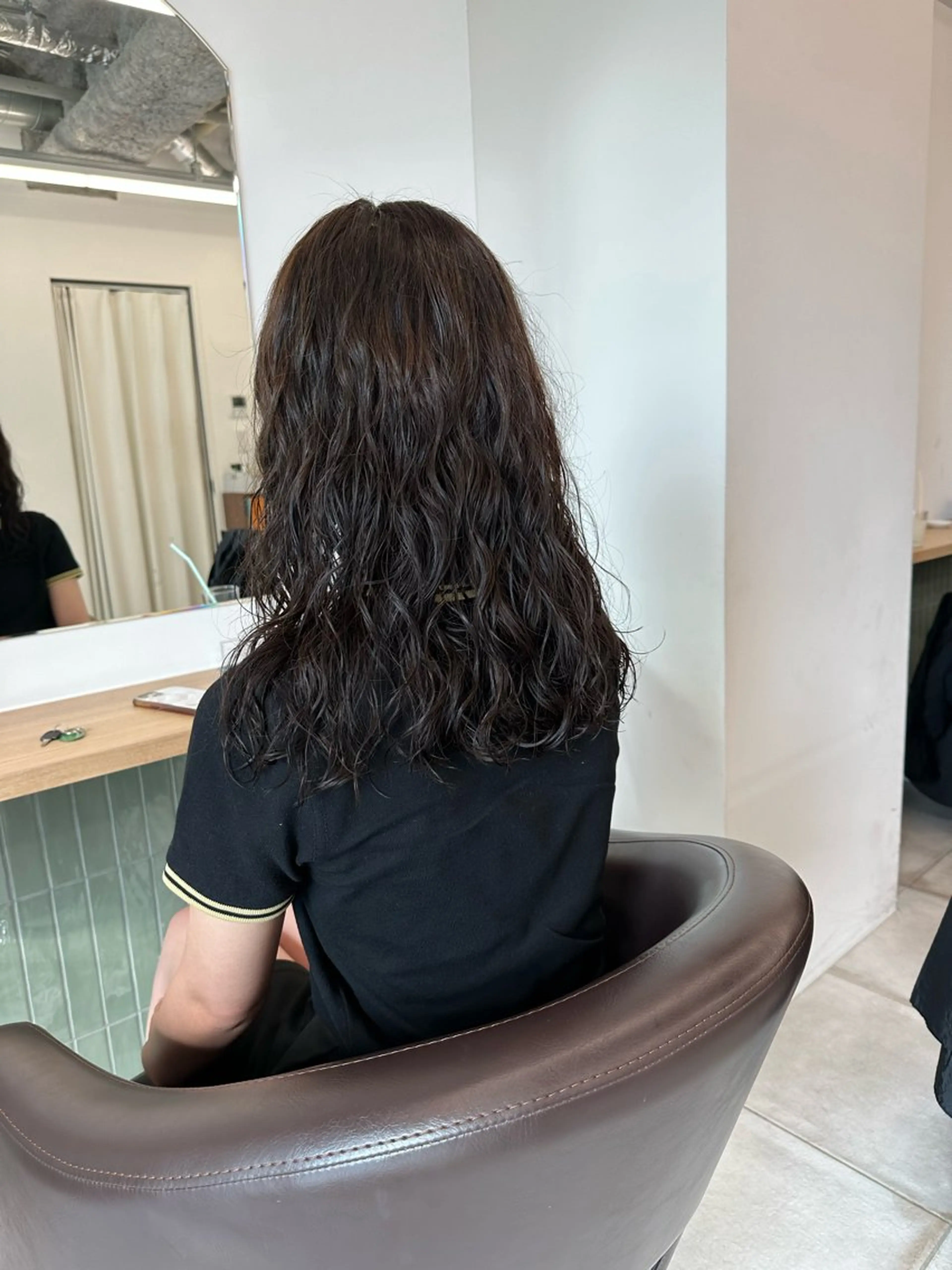 ミディアム カラー パーマ キッズ ヘアカラー トリートメント オトナヘア🌸 harukaのヘアスタイル