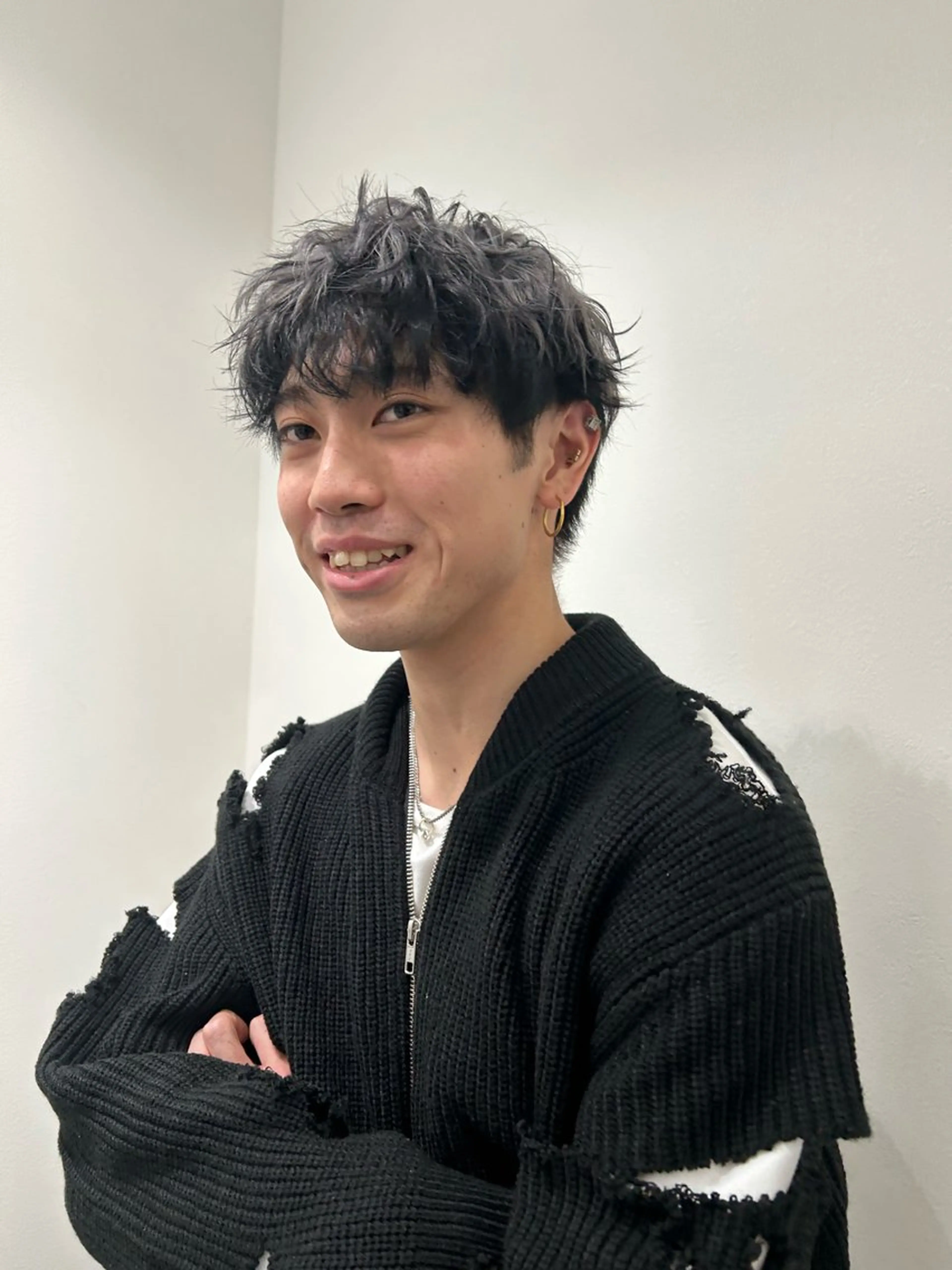 カラー メンズ シルバー SONE .のヘアスタイル