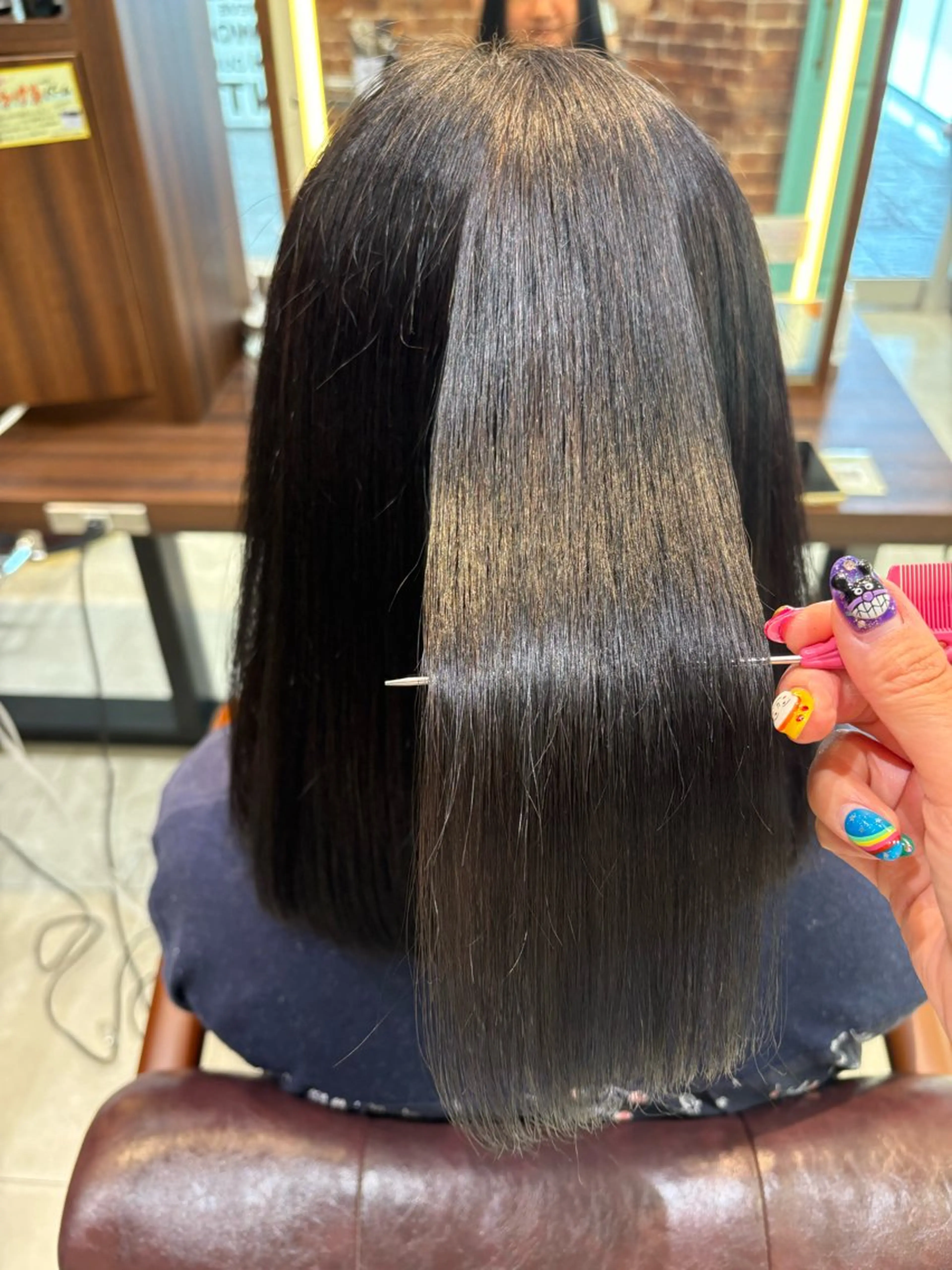 セミロング カット 縮毛矯正 トリートメント 髪質改善/縮毛矯正 ツヤ髪🩷さつきのヘアスタイル