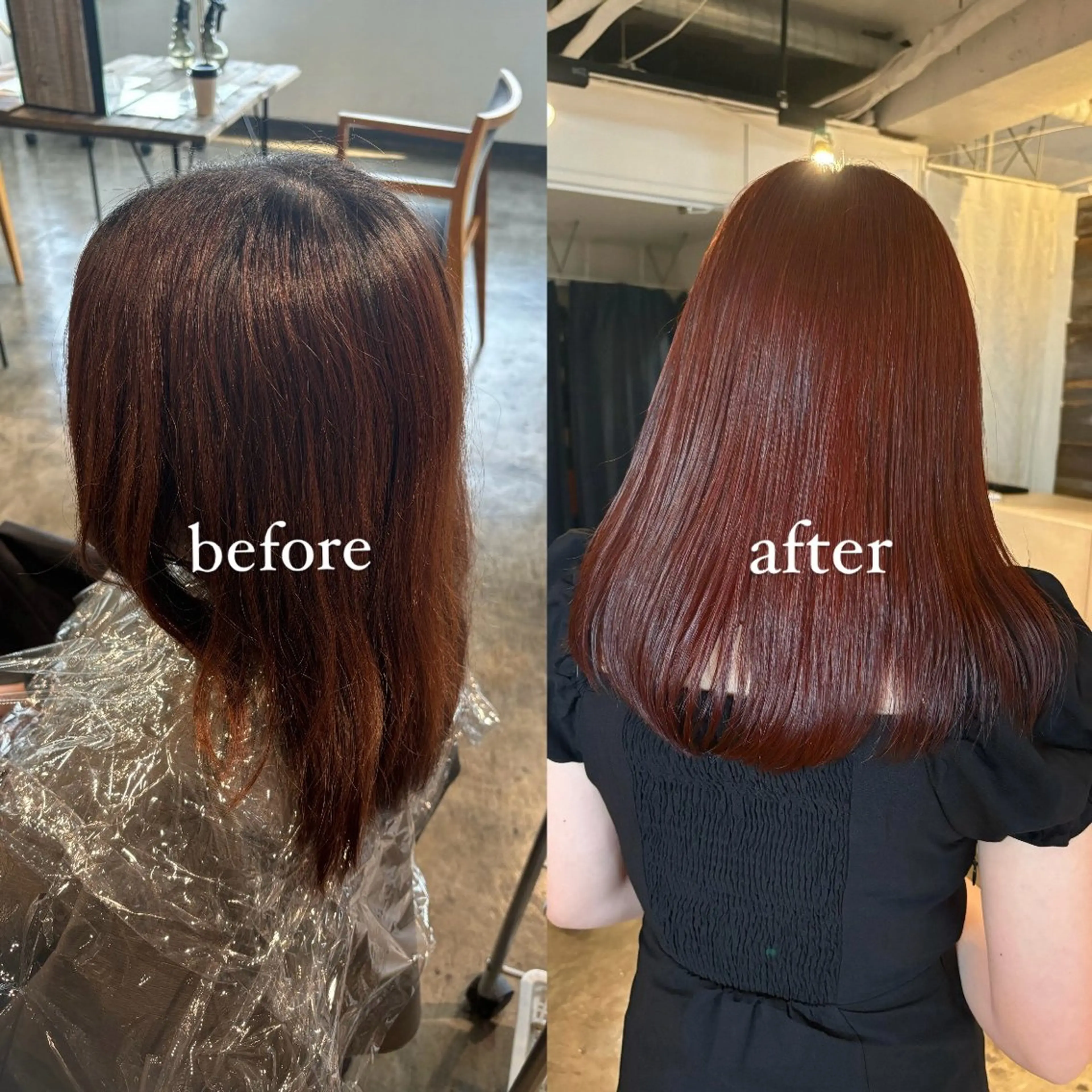 ミディアム カラー ブリーチ 暖色カラー🍒 ケアブリーチ/akiのヘアスタイル