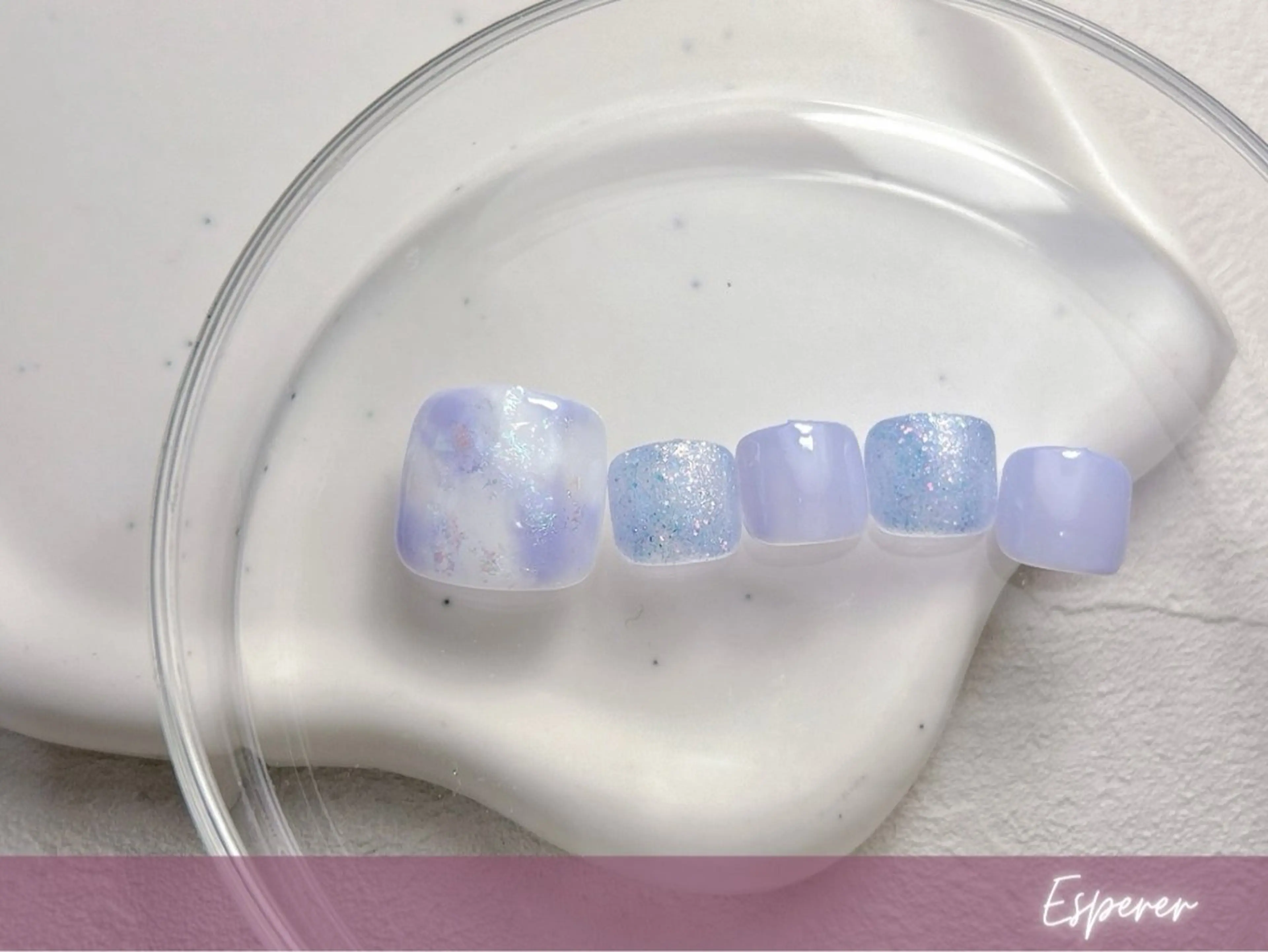 ［👣フット:オフ有り👣フットバス/ケア付］シンプルネイル¥4900(ケア付)アート付コース🤍10種類から選択可💖の写真