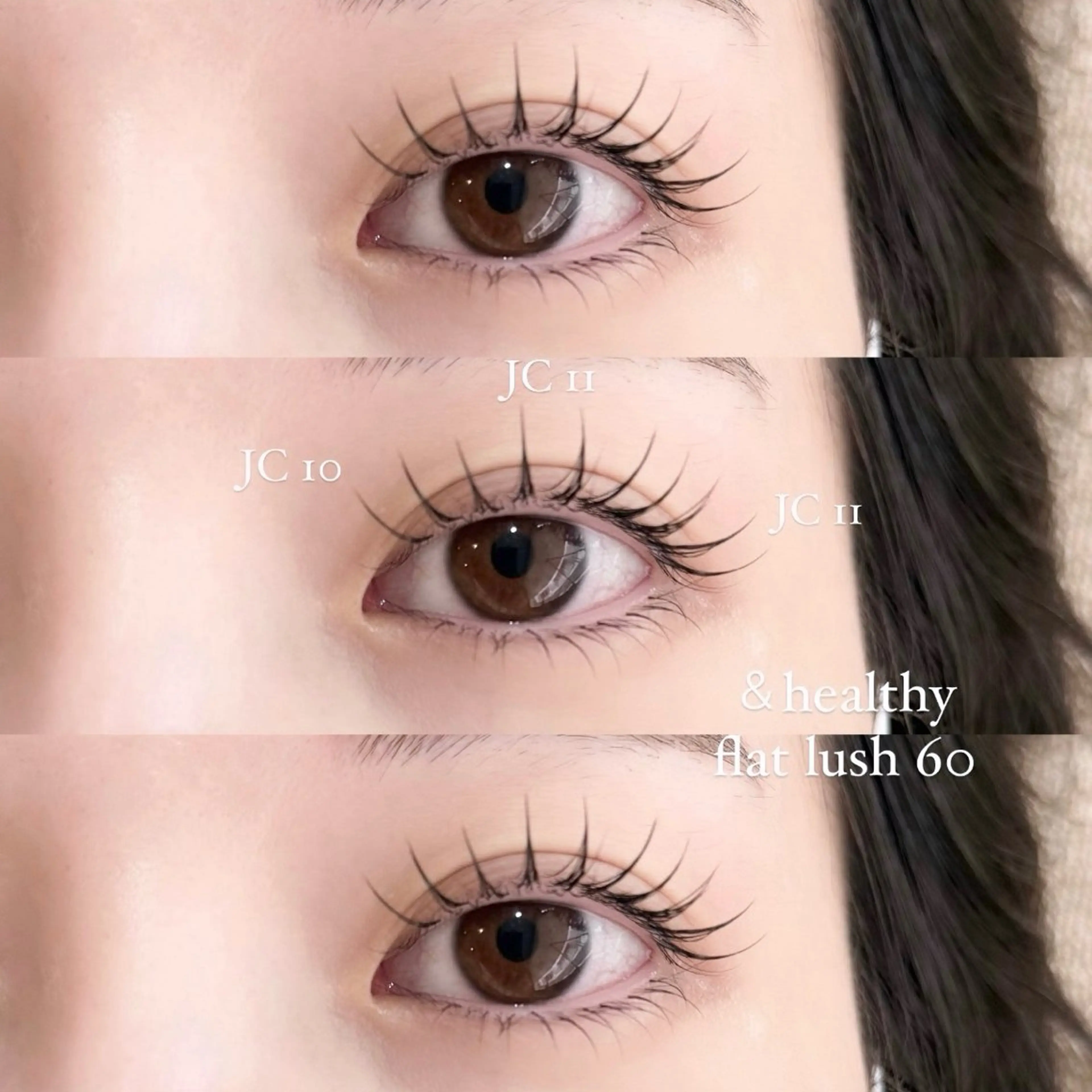 マツエク・マツパ フラットラッシュ ナチュラル 千島 里歩のマツエク・マツパデザイン