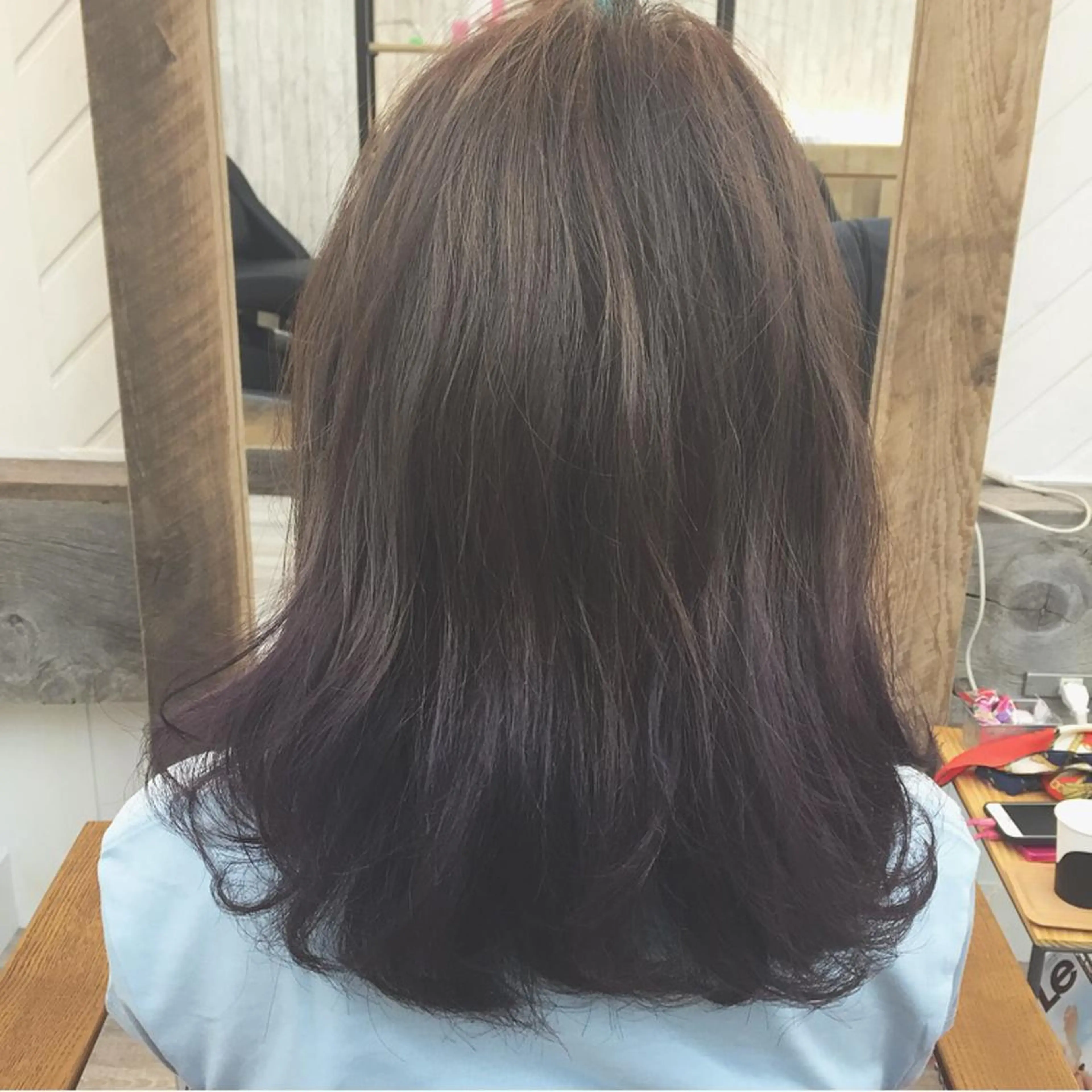 ミディアム カラー ブリーチ 前髪顔周り✂️店長 ❤️アマミヤ❤️のヘアスタイル
