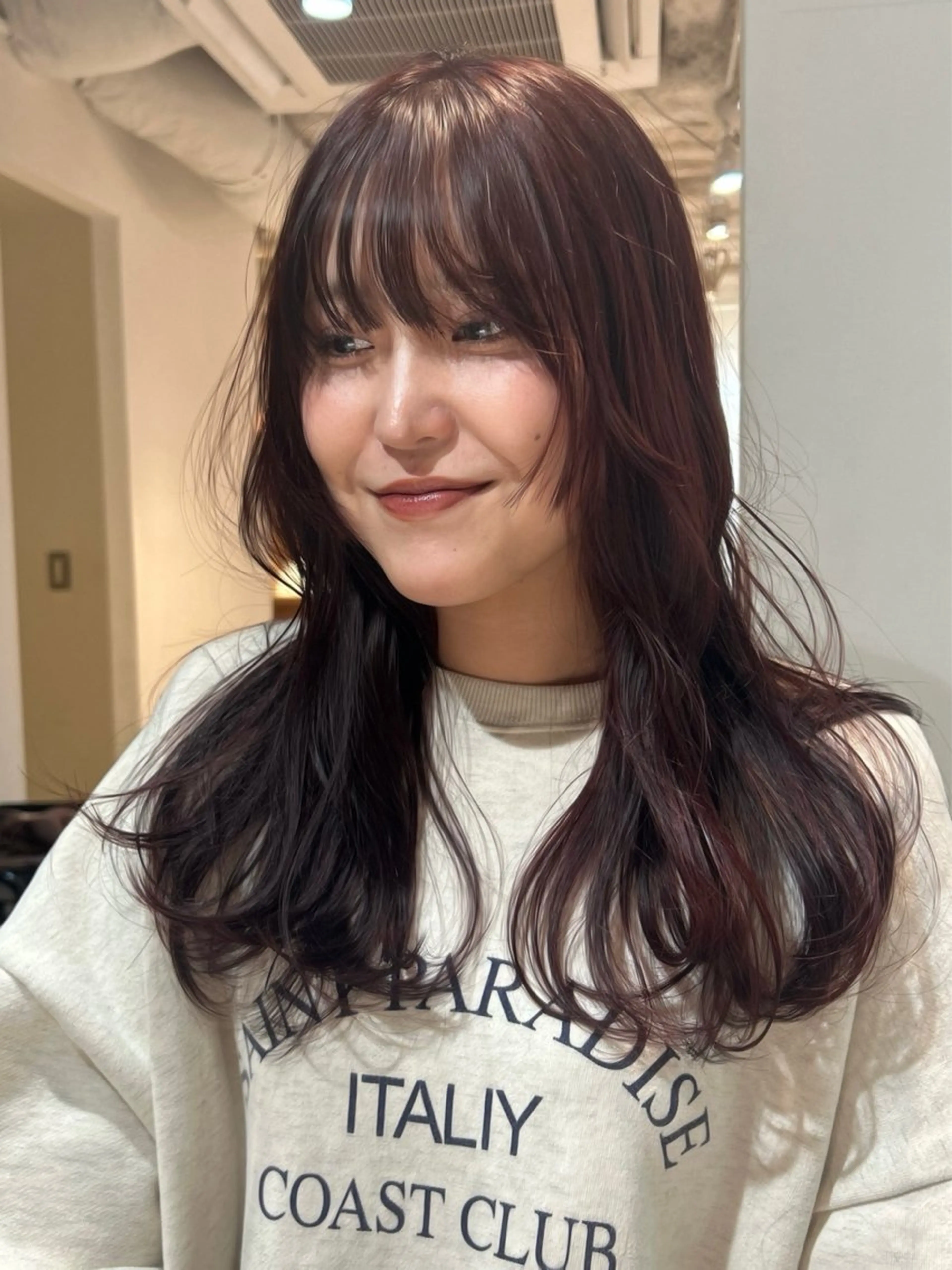 セミロング カラー パーマ ヘアアレンジ メンズ ヘアカラー トリートメント レイヤー/透明感/ ブリーチなし/わかなのヘアスタイル