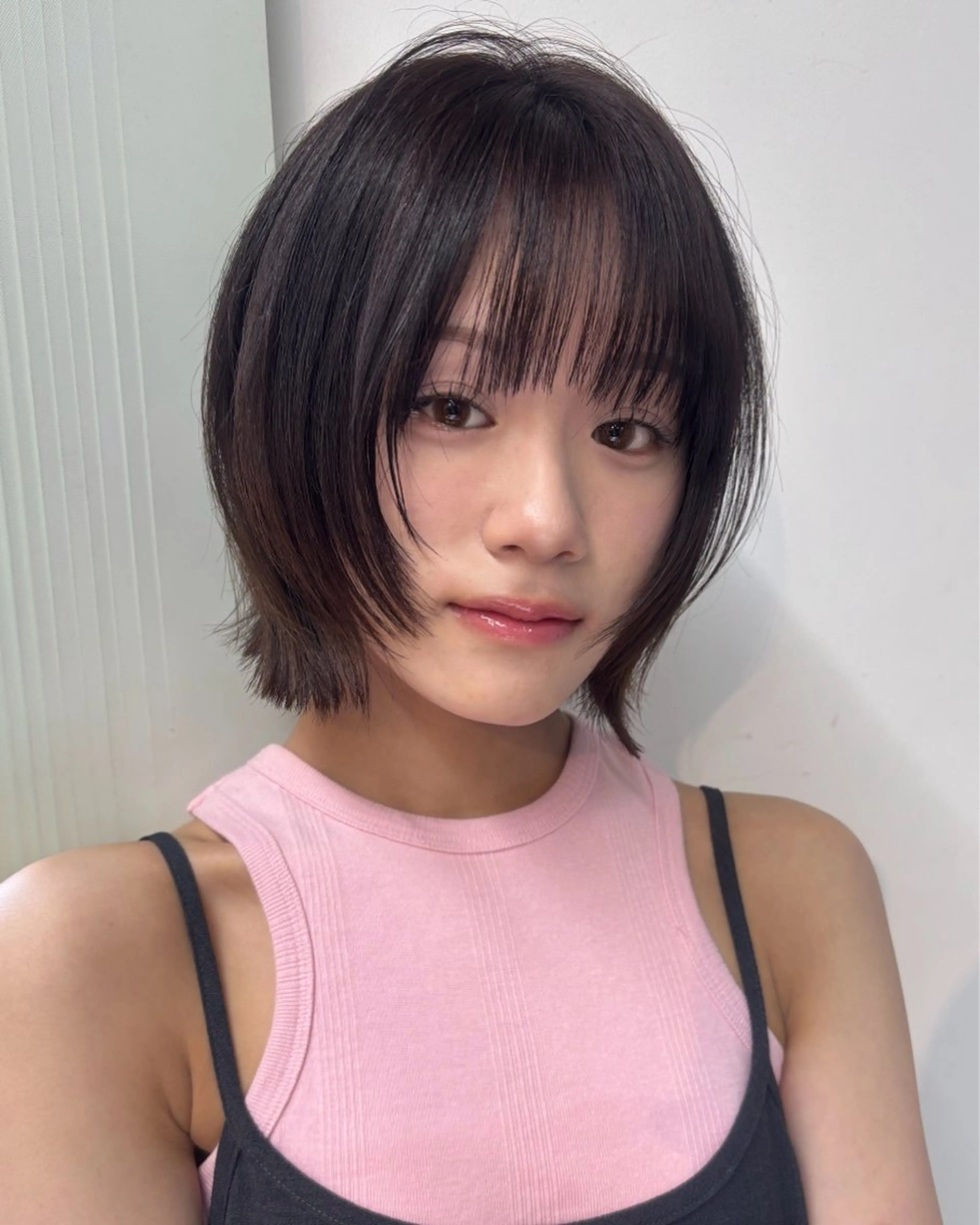 ミディアム カラー ボブレイヤー ブラウンカラー 透明感カラー ナチュラルブラウン ボブ カット ヘアカラー トリートメント ボブ/ミディアム 親しみやすさ/さくらのヘアスタイル