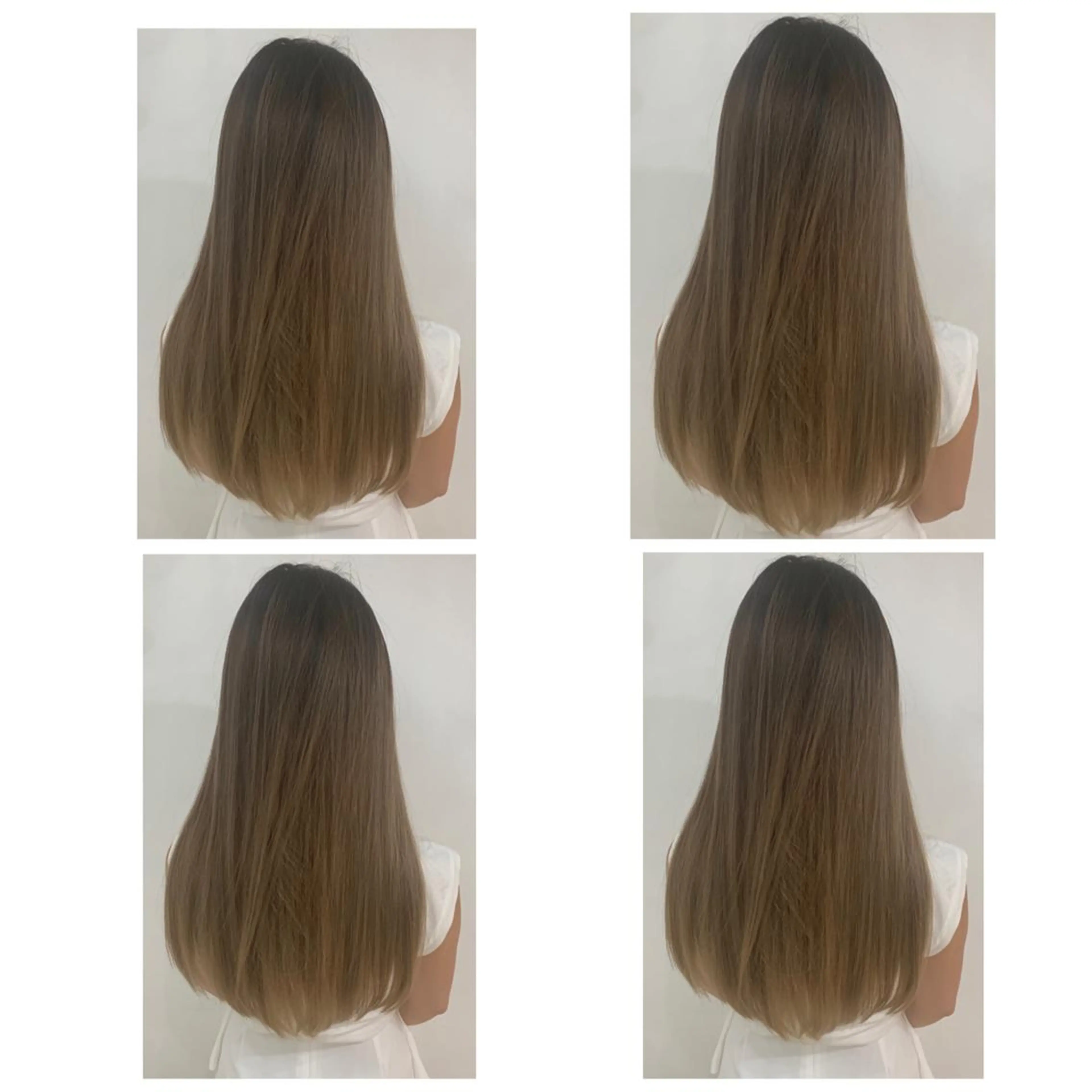 ロング カラー アッシュ バレイヤージュ ブリーチ デザインカラー グレージュ カット ヘアカラー トリートメント 京都大人女性ショート 徒歩1分/秋山のヘアスタイル