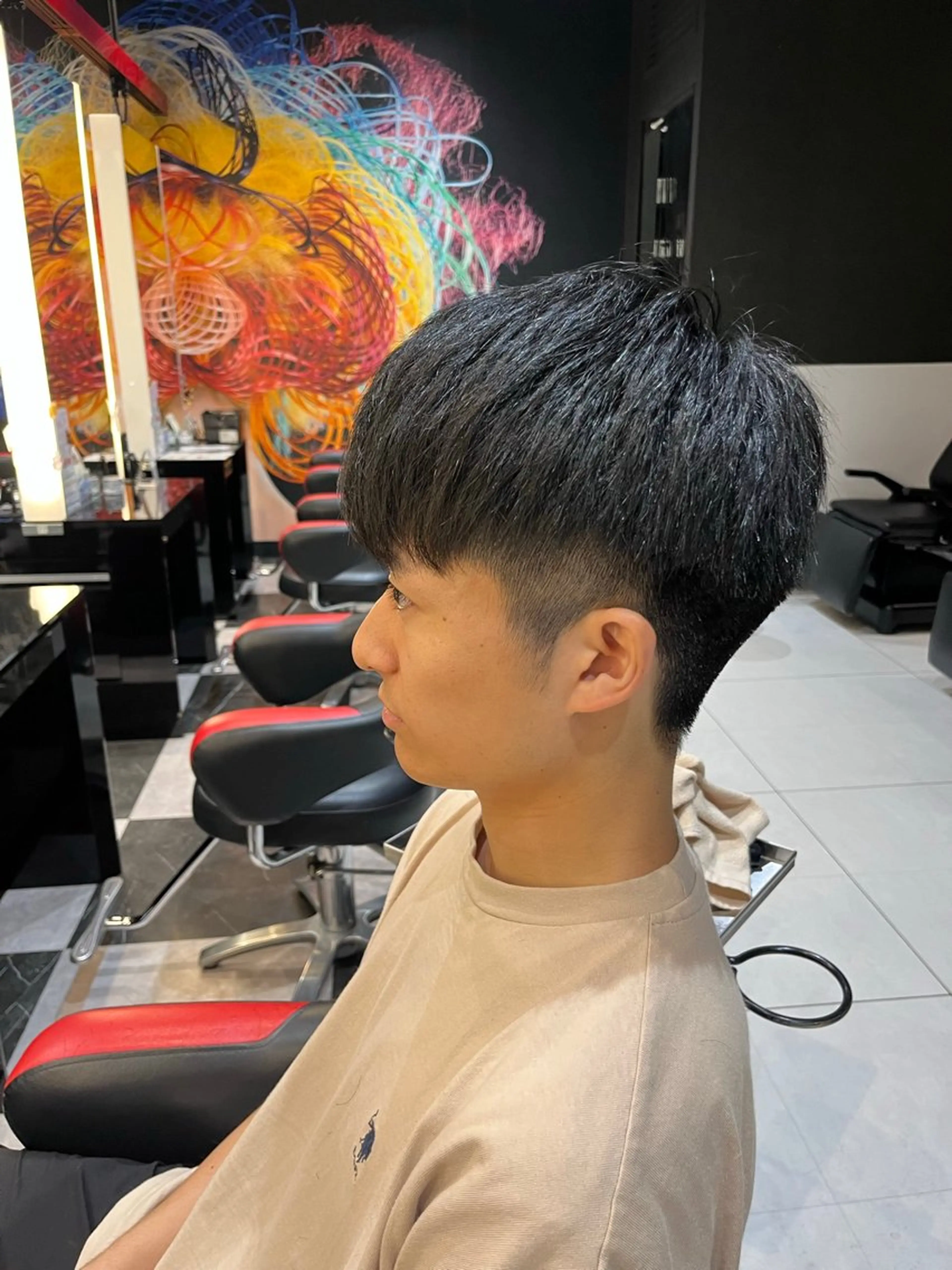 メンズ カット ボブパーマ/レイヤー カット/KINAMIのヘアスタイル