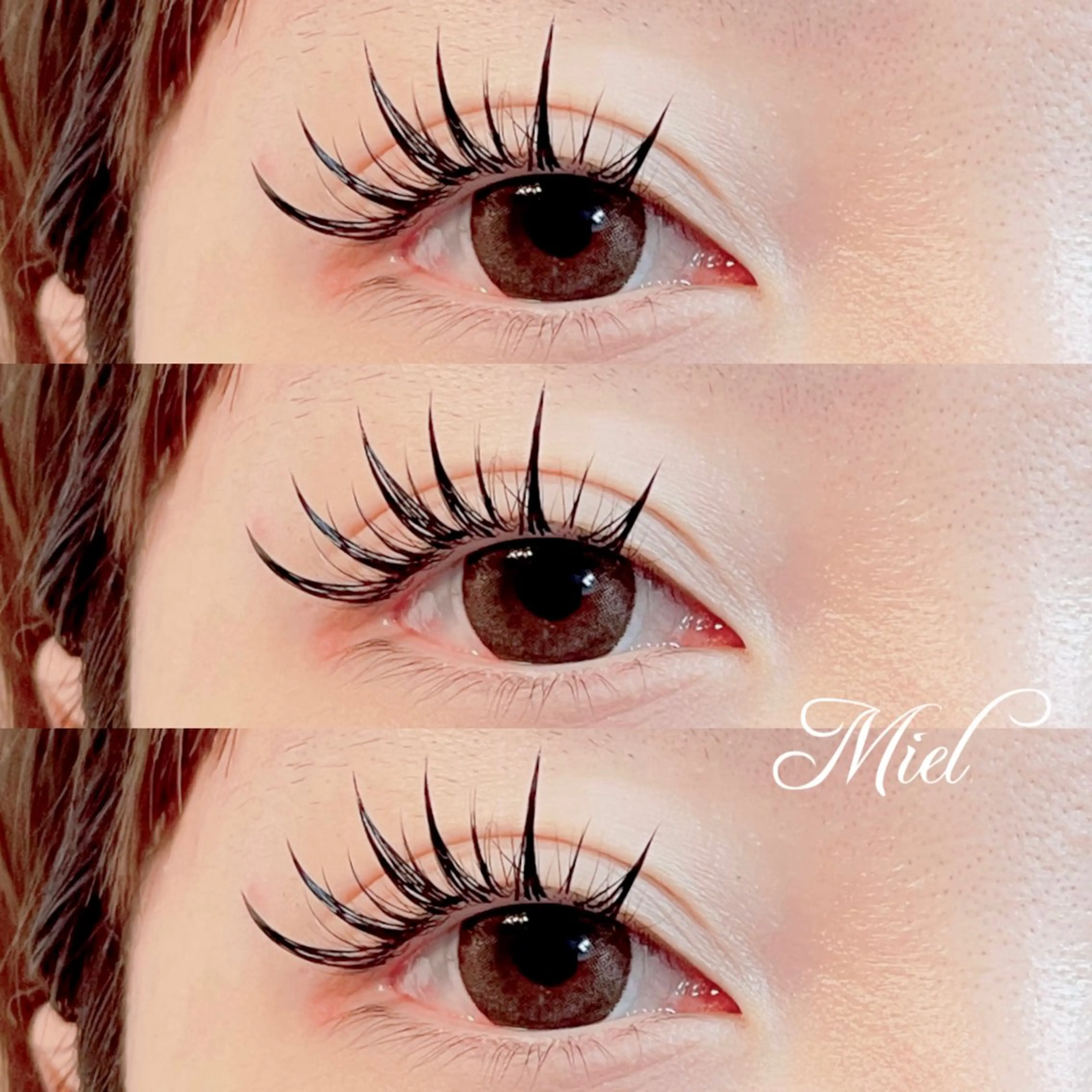 マツエク・マツパ カラーマツエク フラットラッシュ ボリュームラッシュ ワンホンマツエク Mori ✨Mystical✨のマツエク・マツパデザイン