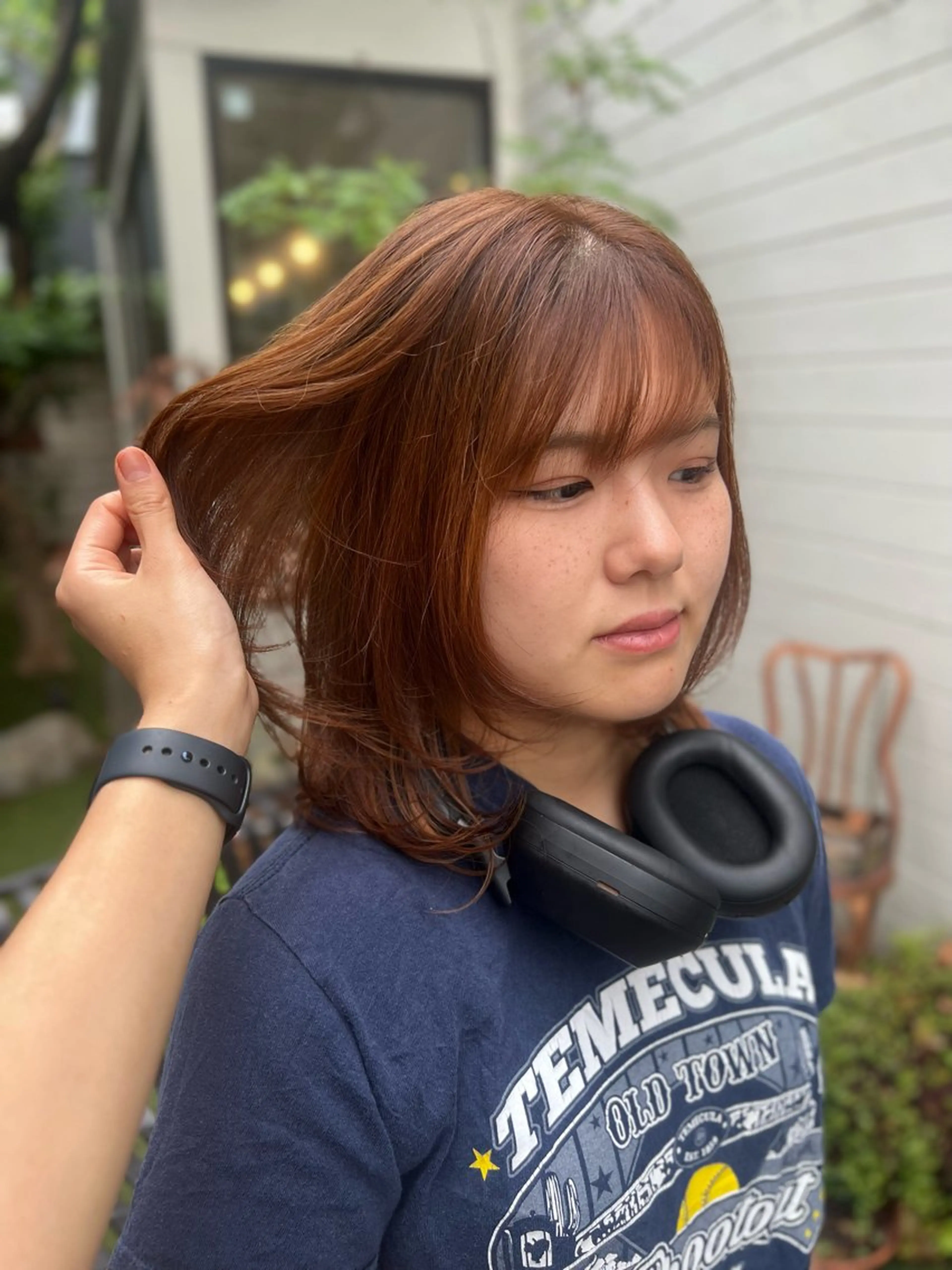 ミディアム カラー レイヤーカット ヘアカラー トリートメント Garland 表参道所属・ミディアムレイヤー/ 艶カラー🎀　emiのヘアスタイル