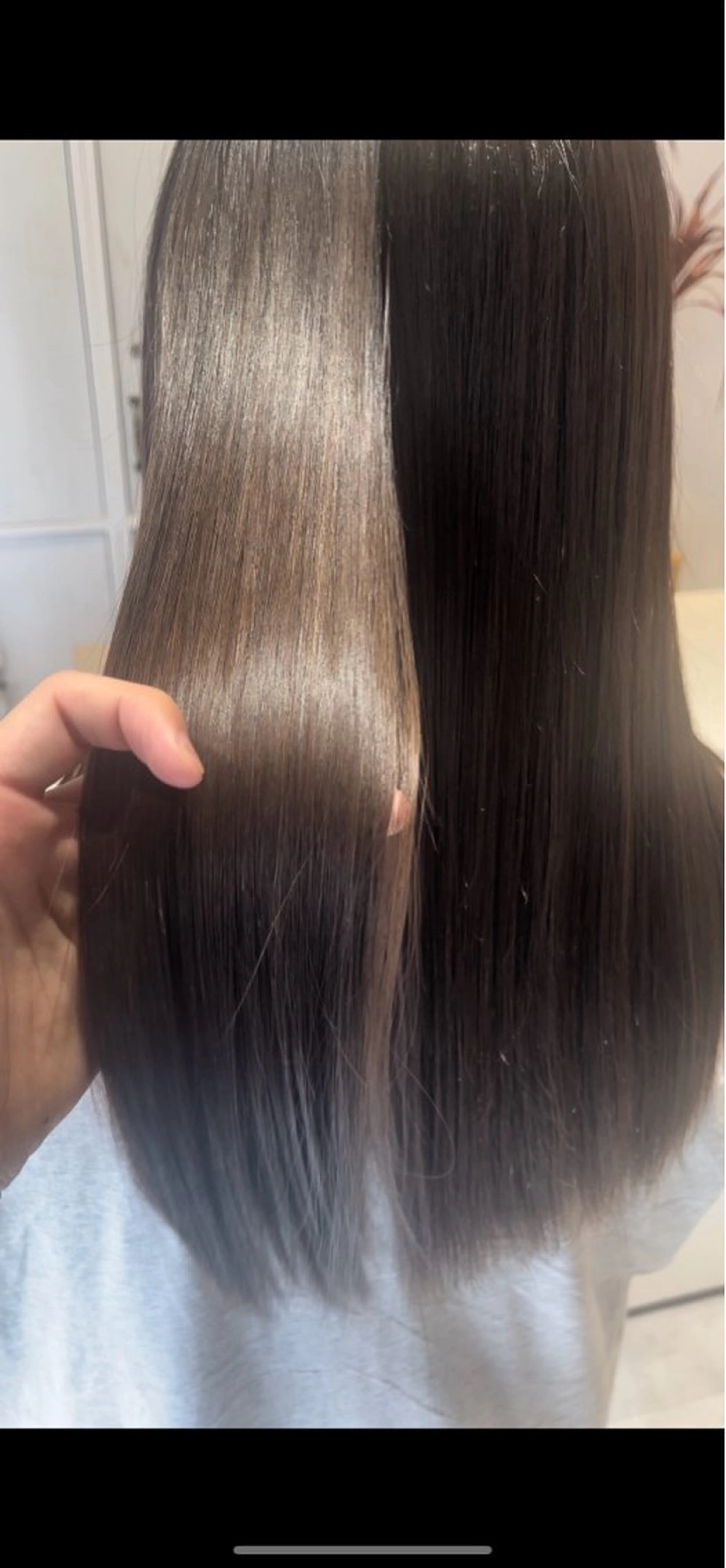 【✨平日限定✨】カット＋サラツヤ縮毛矯正+ケアプレックストリートメントの写真