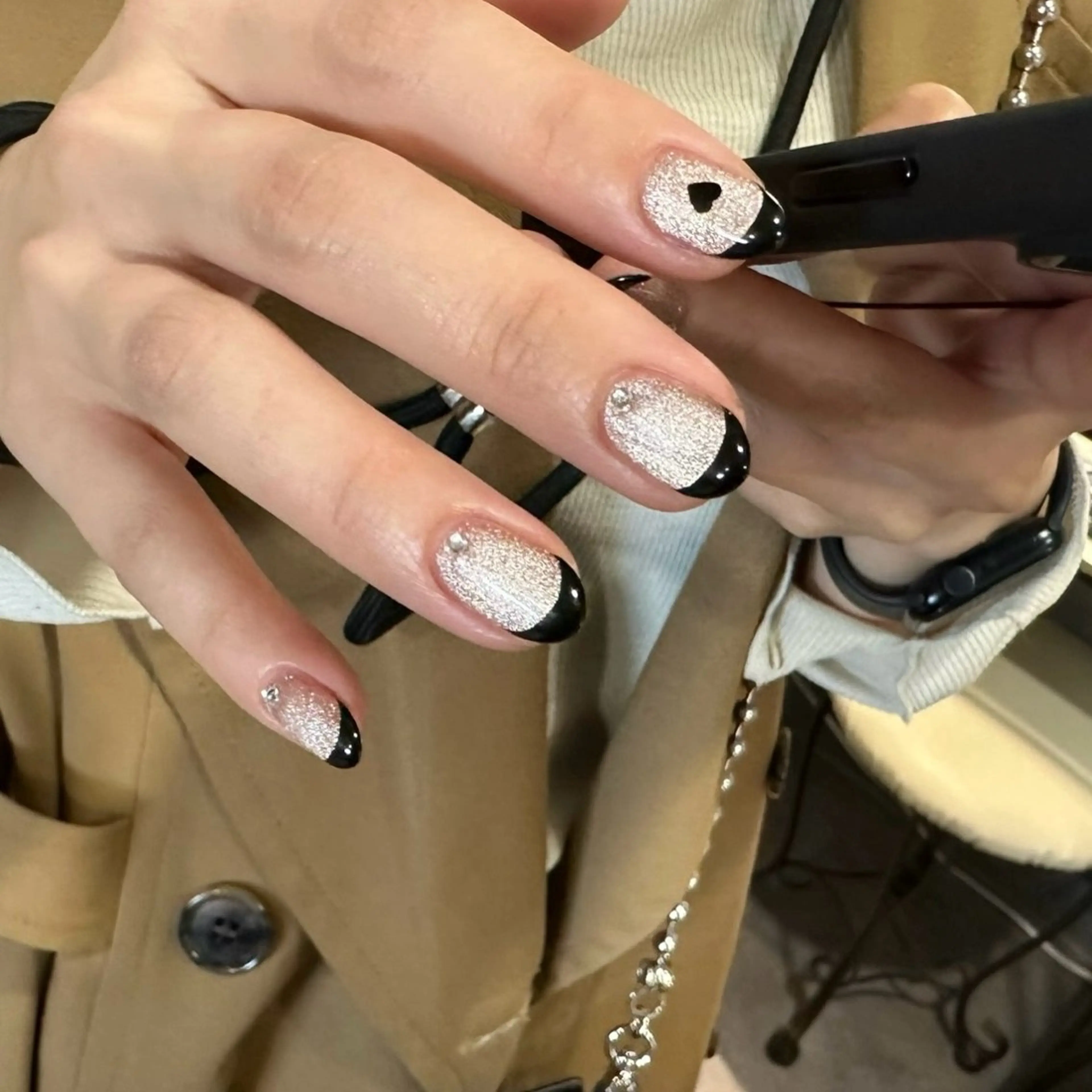 ネイル フレンチネイル マグネットネイル ハンドネイル etorca nailのネイルデザイン
