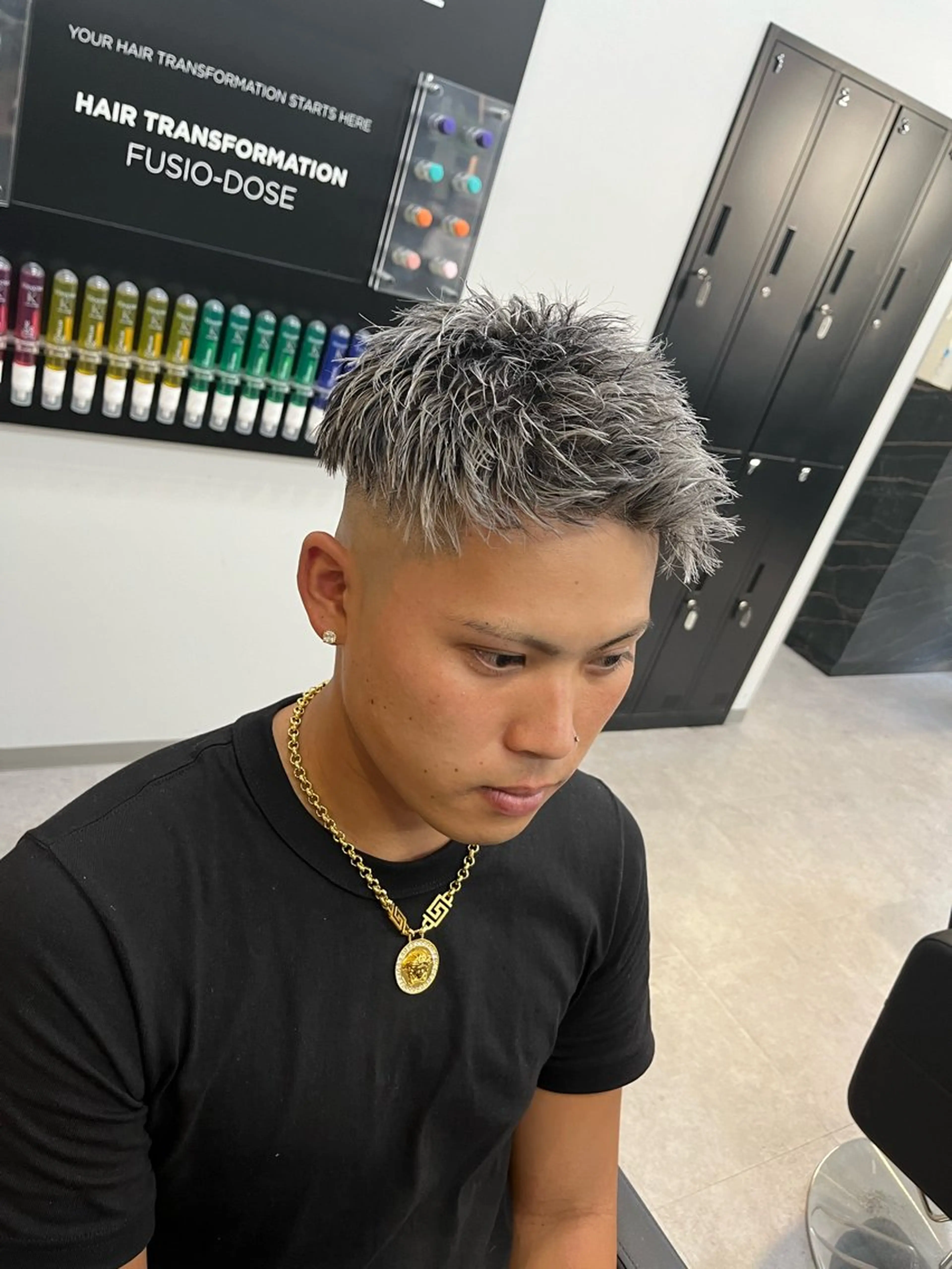 ショート カラー ヘアアレンジ メンズ メンズメッシュ メッシュ カット ヘアカラー ヘアセット men'slapis YUTOのヘアスタイル