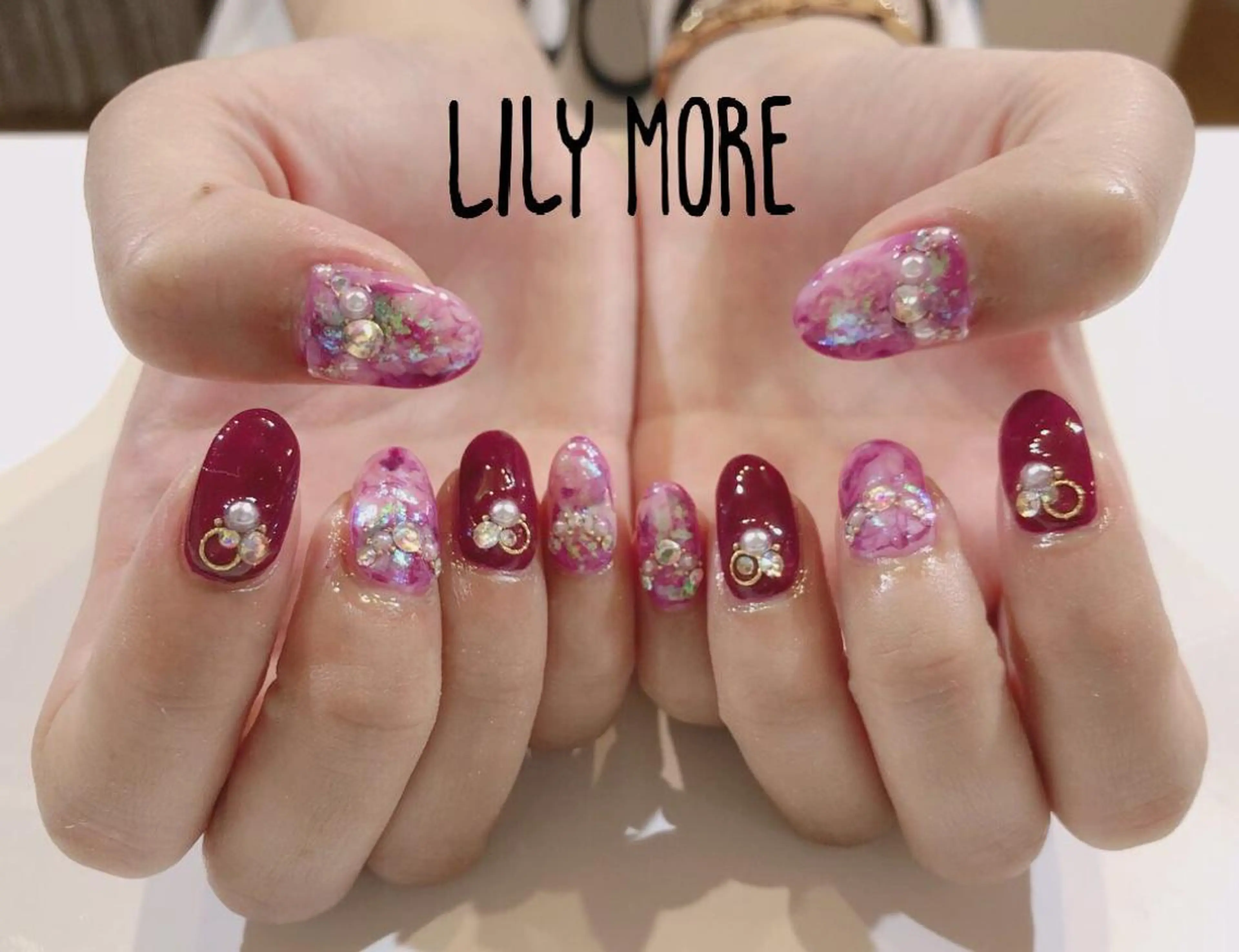 ネイル 大理石ネイル(マーブル) Lily closetのネイルデザイン