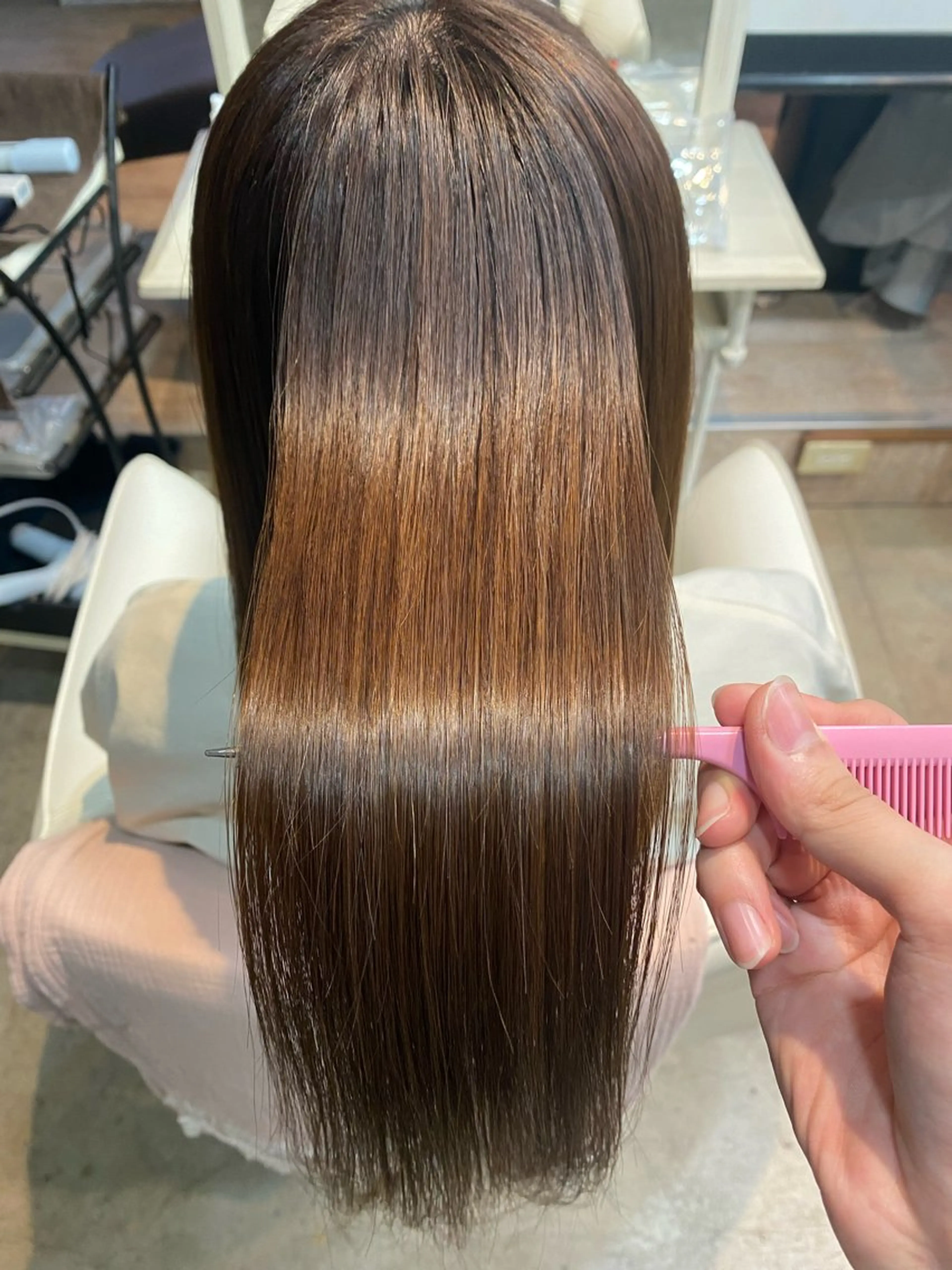 【平日限定☆人気No3♪】カット+カラー+髪質改善トリートメント　￥16,400→11400の写真