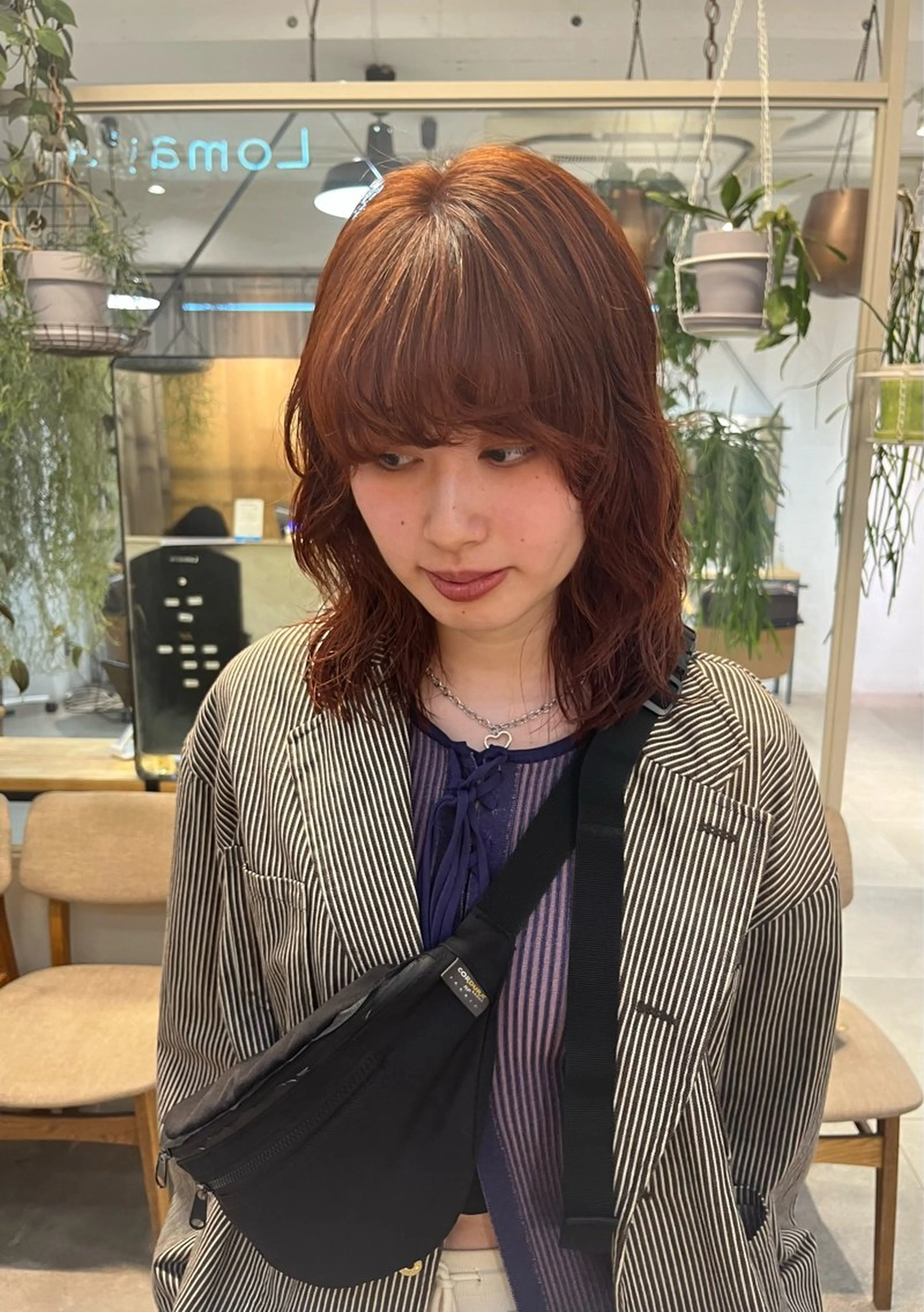 ミディアム カラー ミディアムパーマ ブリーチ ダブルカラー インナーカラー ナチュラルなヘア /ヨシダトモキのヘアスタイル