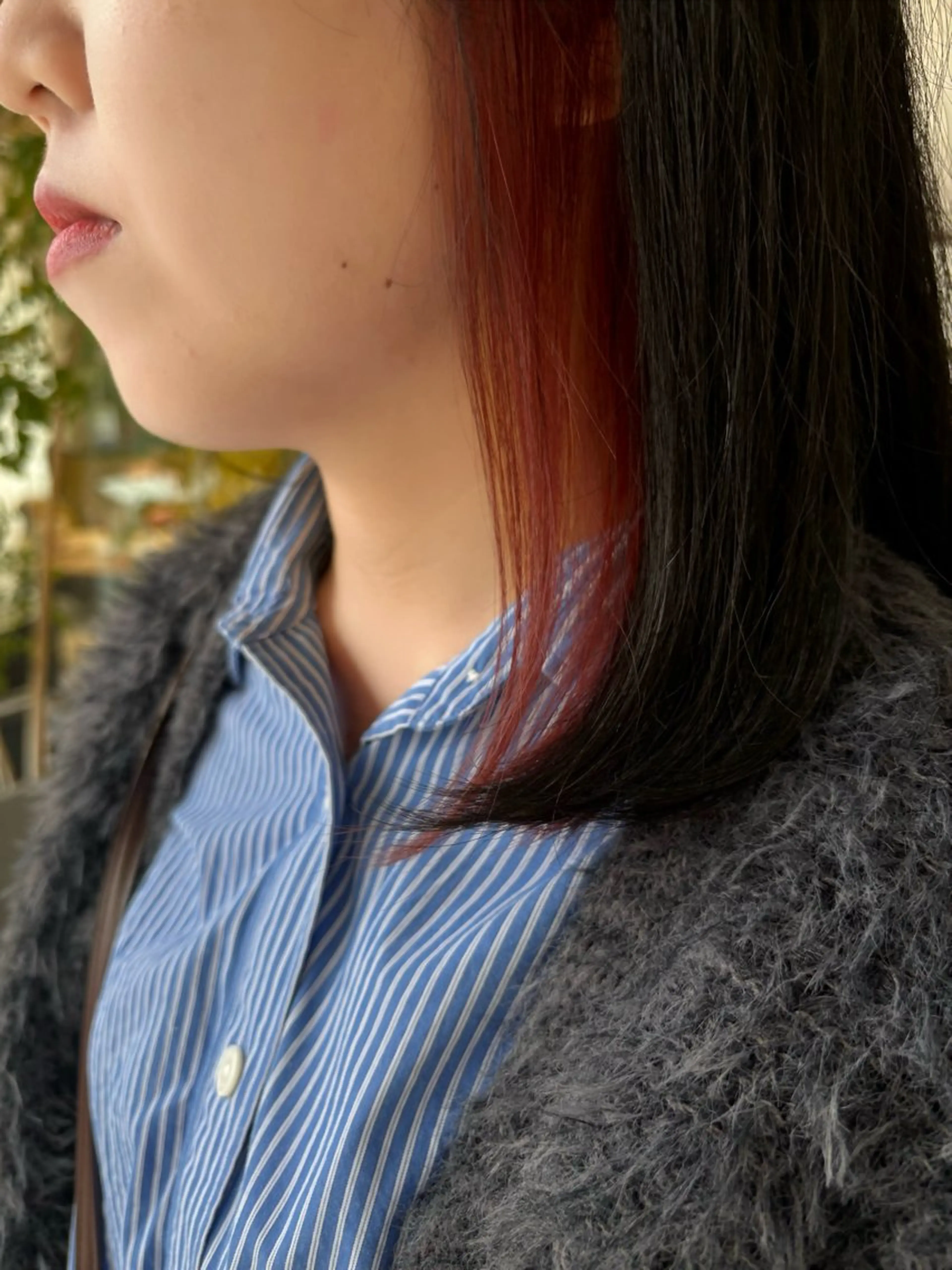 ミディアム カラー イヤリングカラー ピンクカラー ヘアカラー ducha所属・DUCHA Tomida naoのヘアスタイル