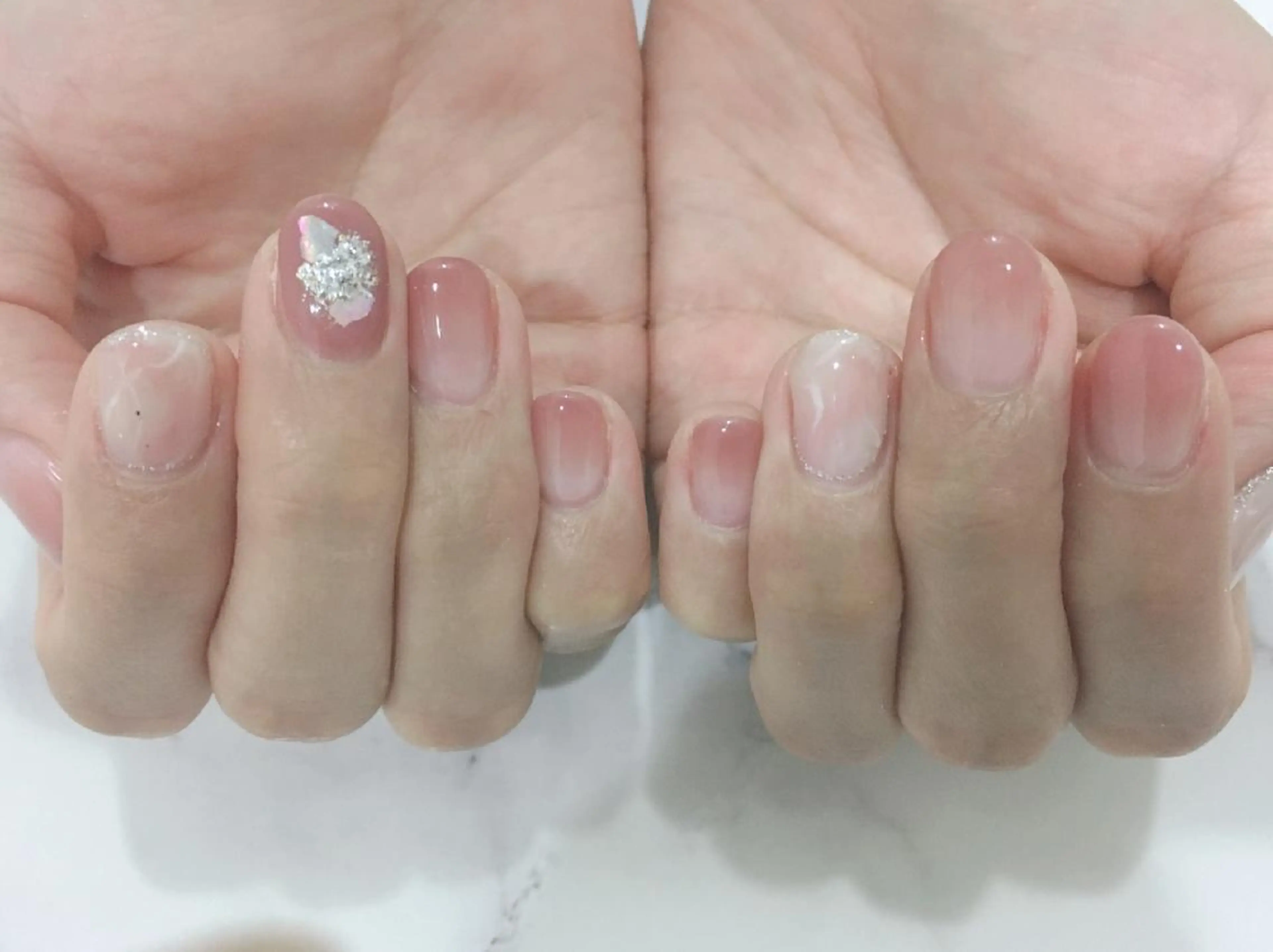 ネイル アートネイル フラワーネイル ジェルネイル グラデーション 大理石ネイル(マーブル) ネイル＆フラワーサロン〜Ri✦hiro〜鳥栖店所属・HIRATA RIEのネイルデザイン