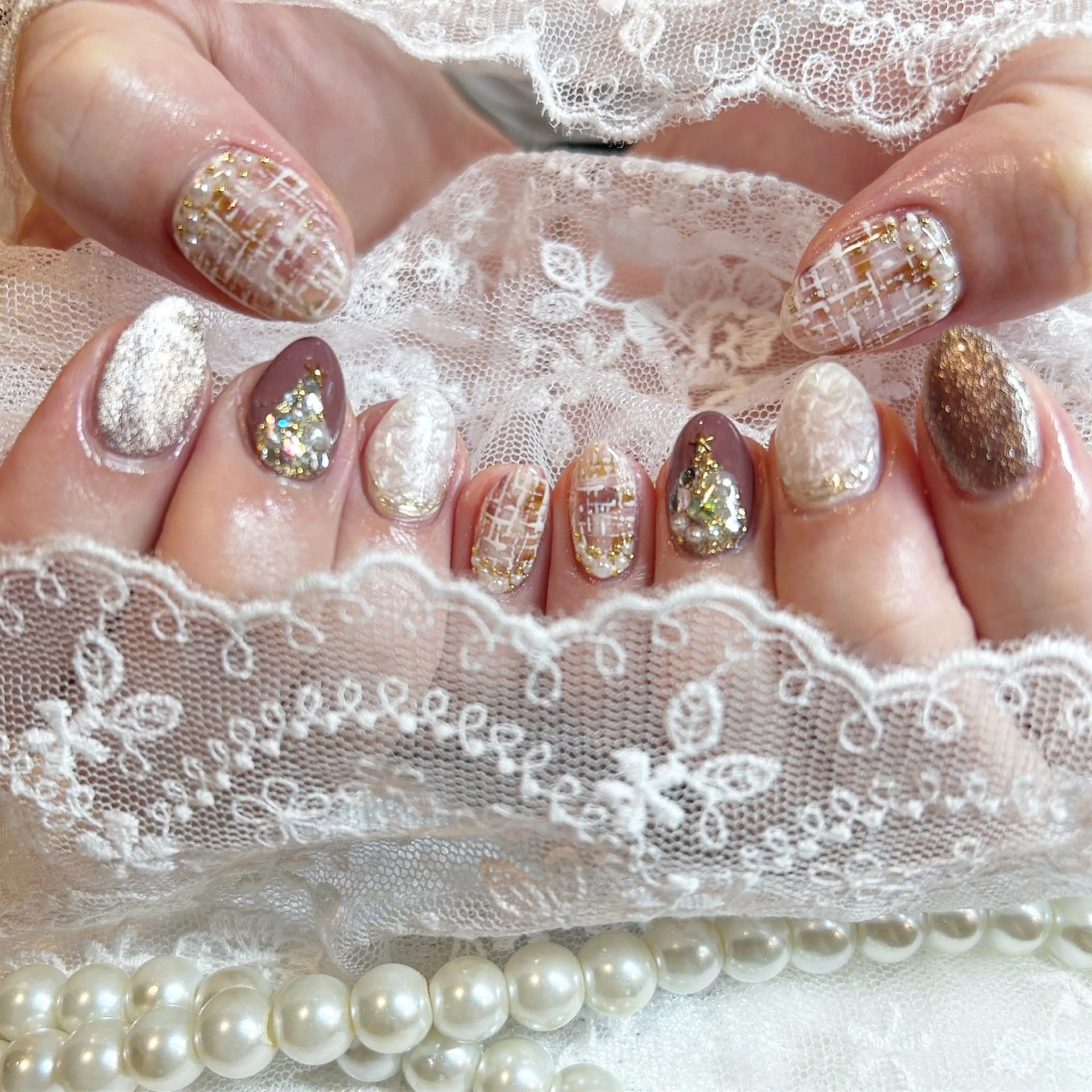 ネイル 冬ネイル クリスマス ハンドネイル Minami 🍓のネイルデザイン