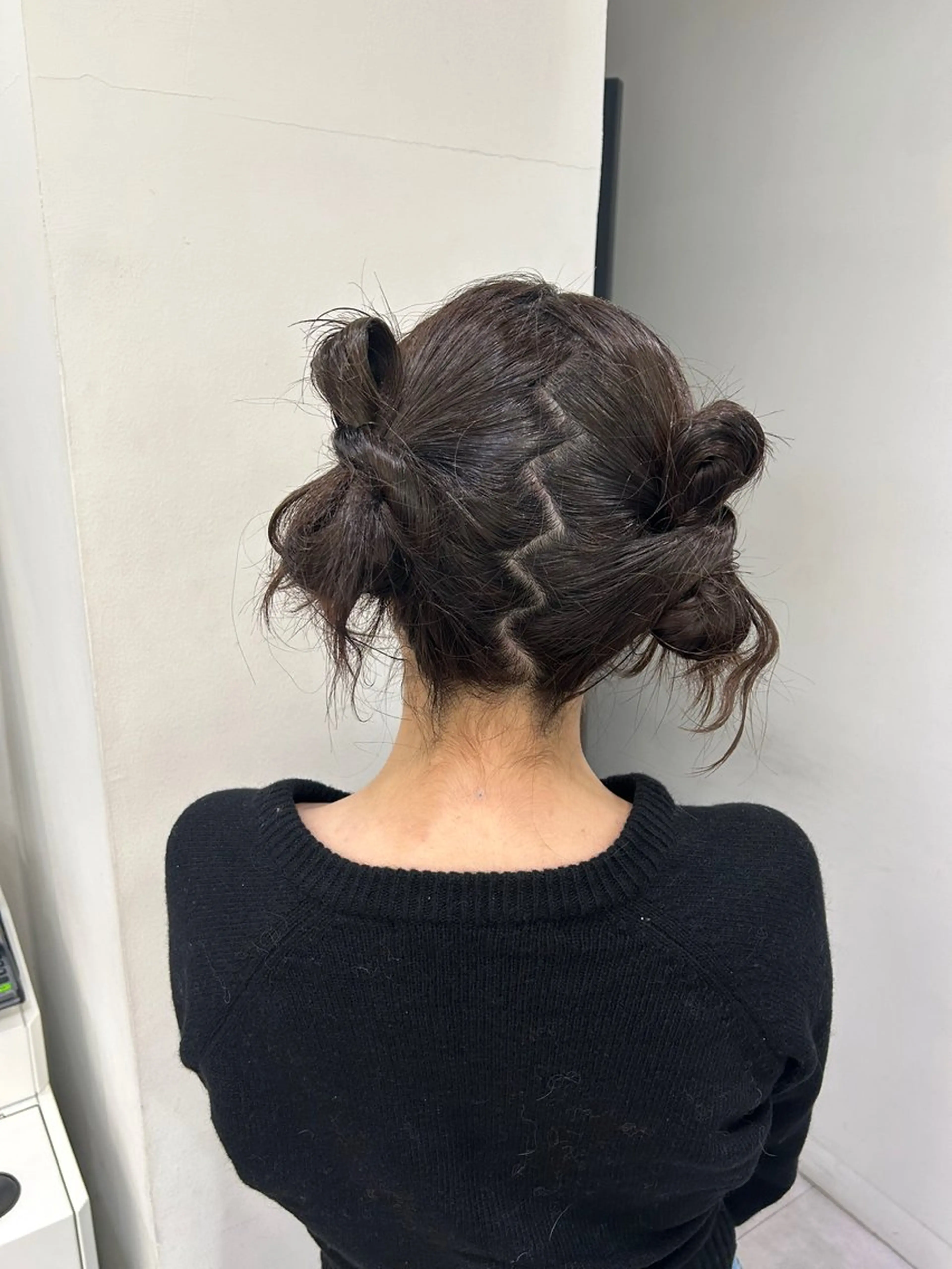 セミロング ヘアセット 韓国ヘア/顔周り ヘアセット/加藤優里のヘアスタイル