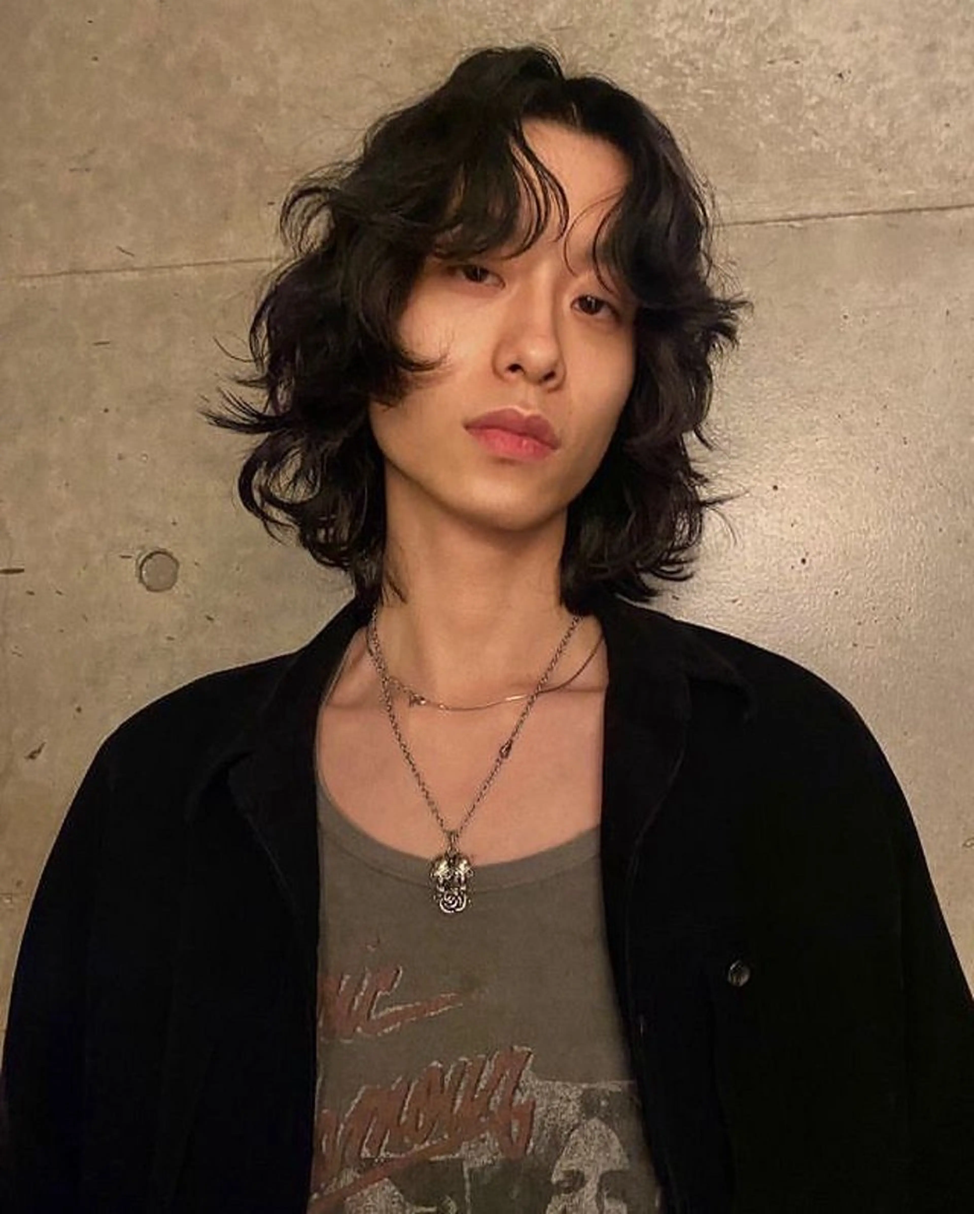 メンズボブorメンズミディアム パーマモデルの写真