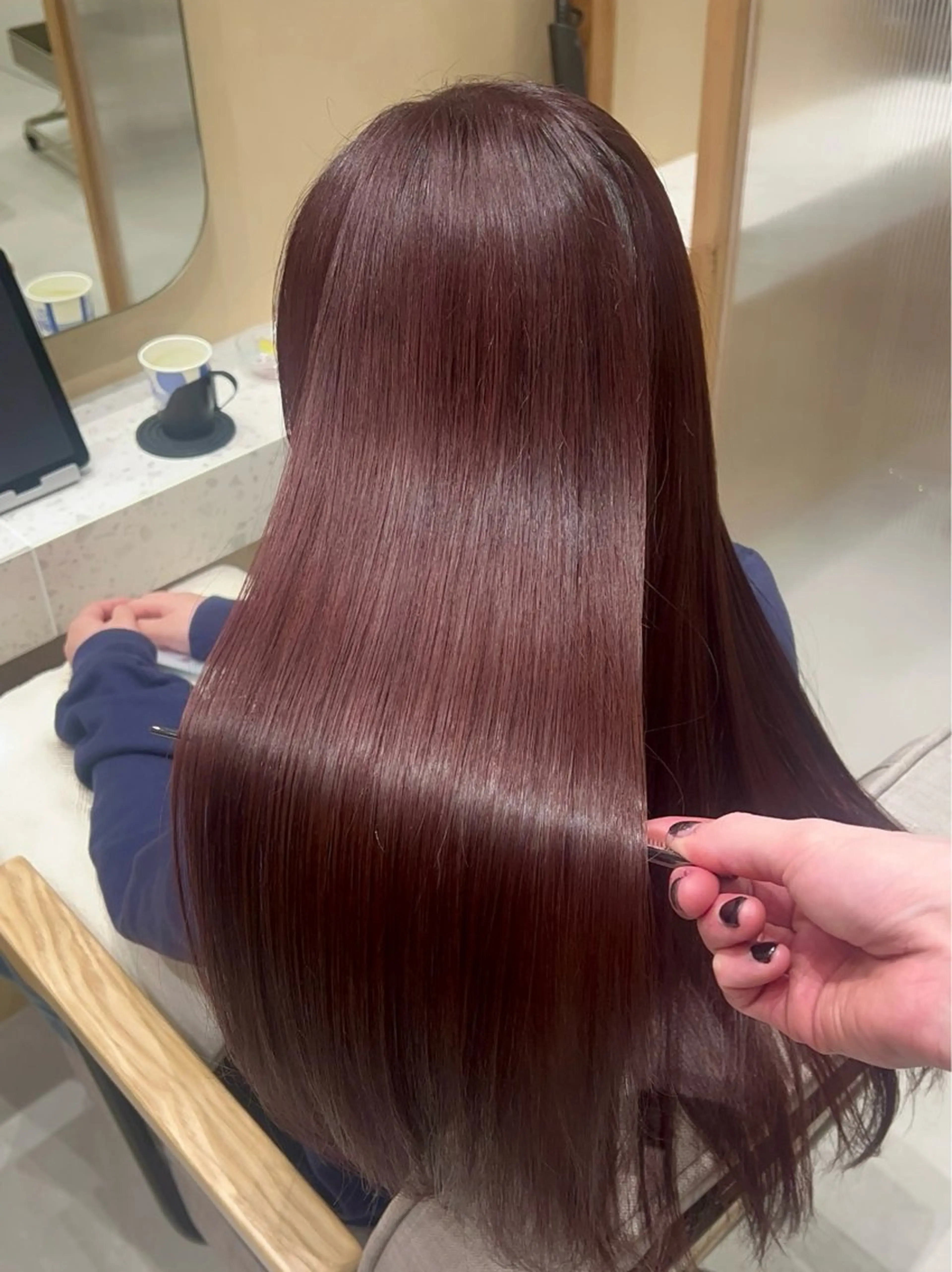 セミロング ピンクブラウン ピンクラベンダー 髪質改善 トリートメント 💎髪質改善/艶髪 💎mizuki💎のヘアスタイル