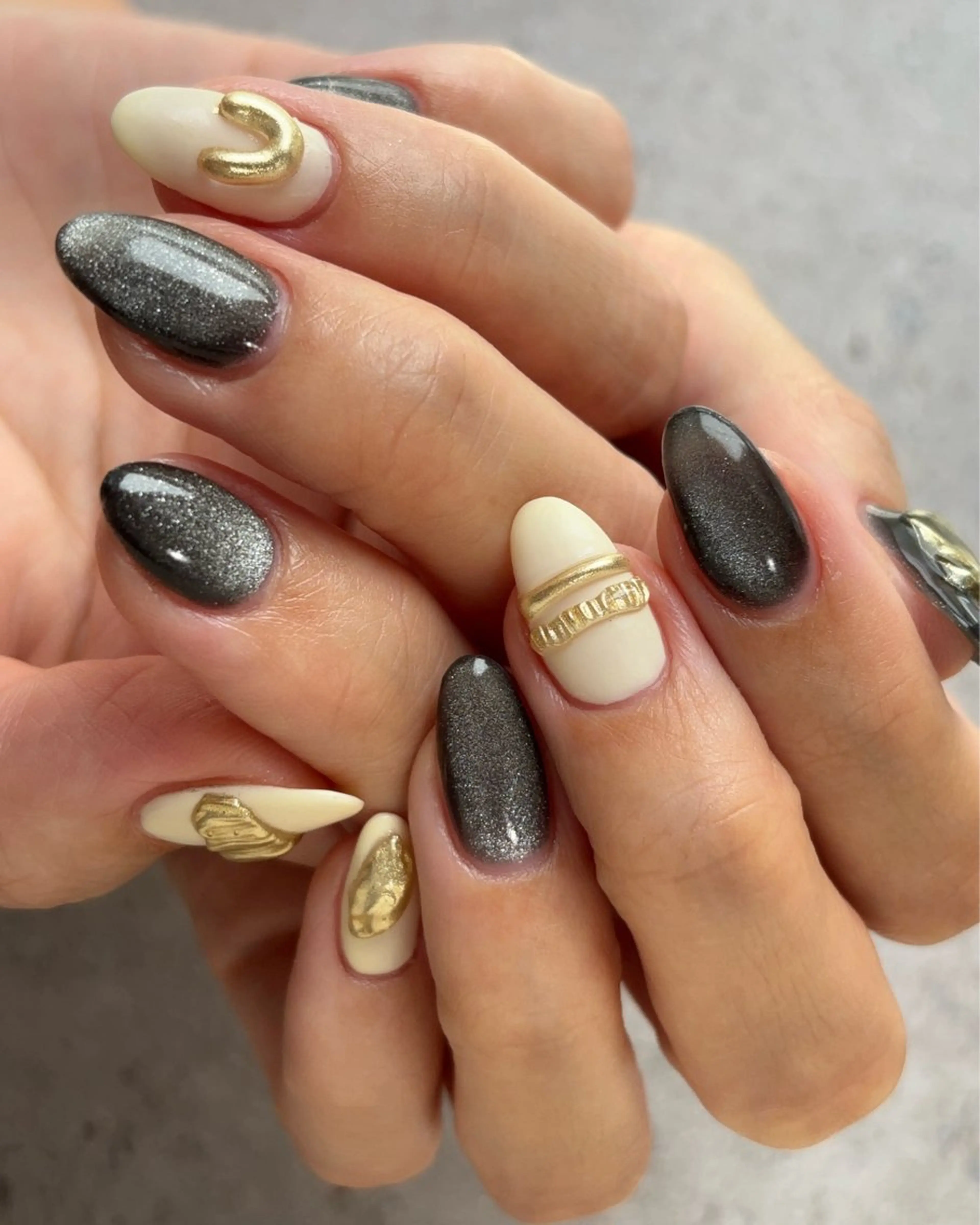 ネイル マグネットネイル マットネイル nail salon runoのネイルデザイン