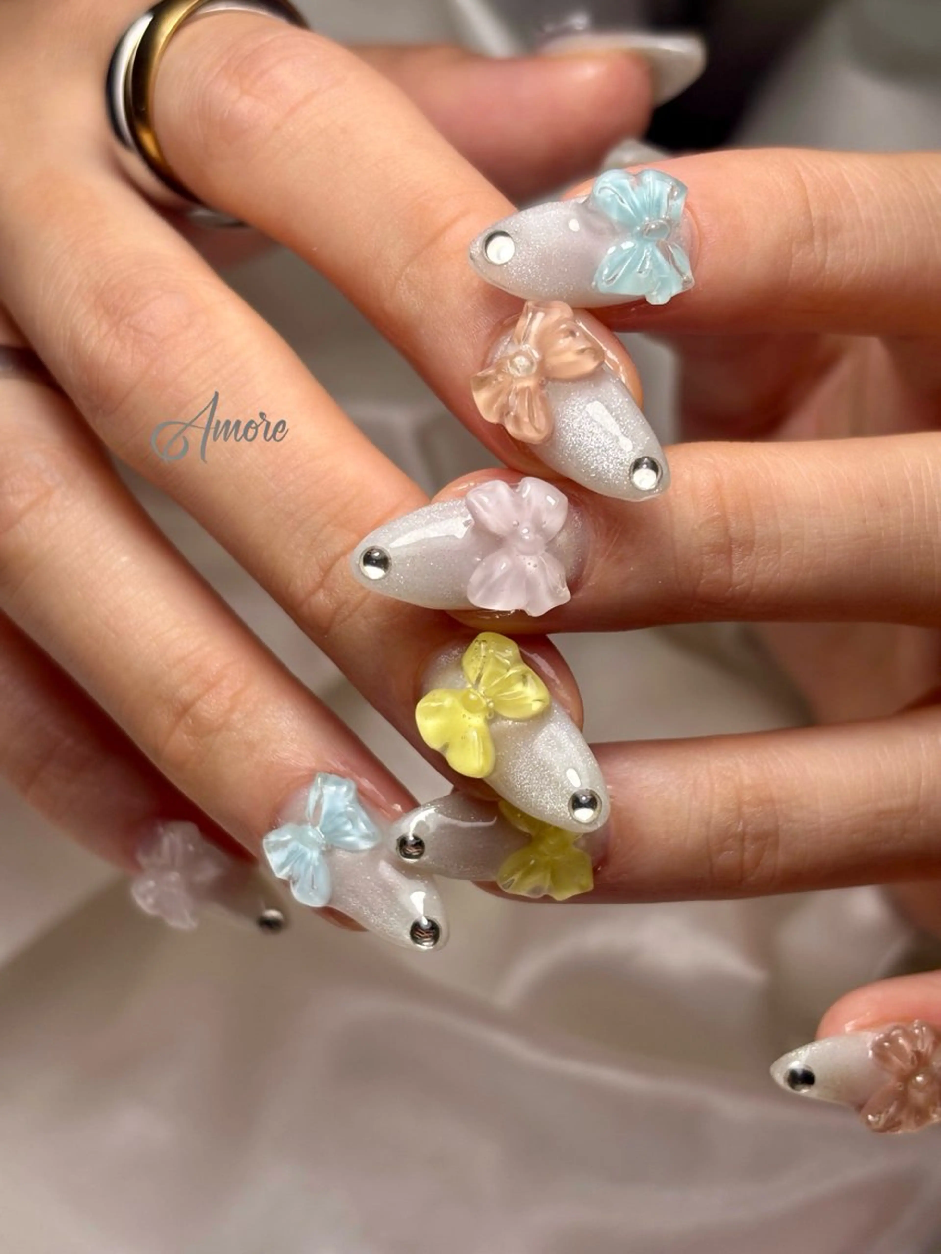 ネイル ジェルネイル キラキラネイル 韓国ネイル マグネットネイル パラジェル You kyehwaのネイルデザイン