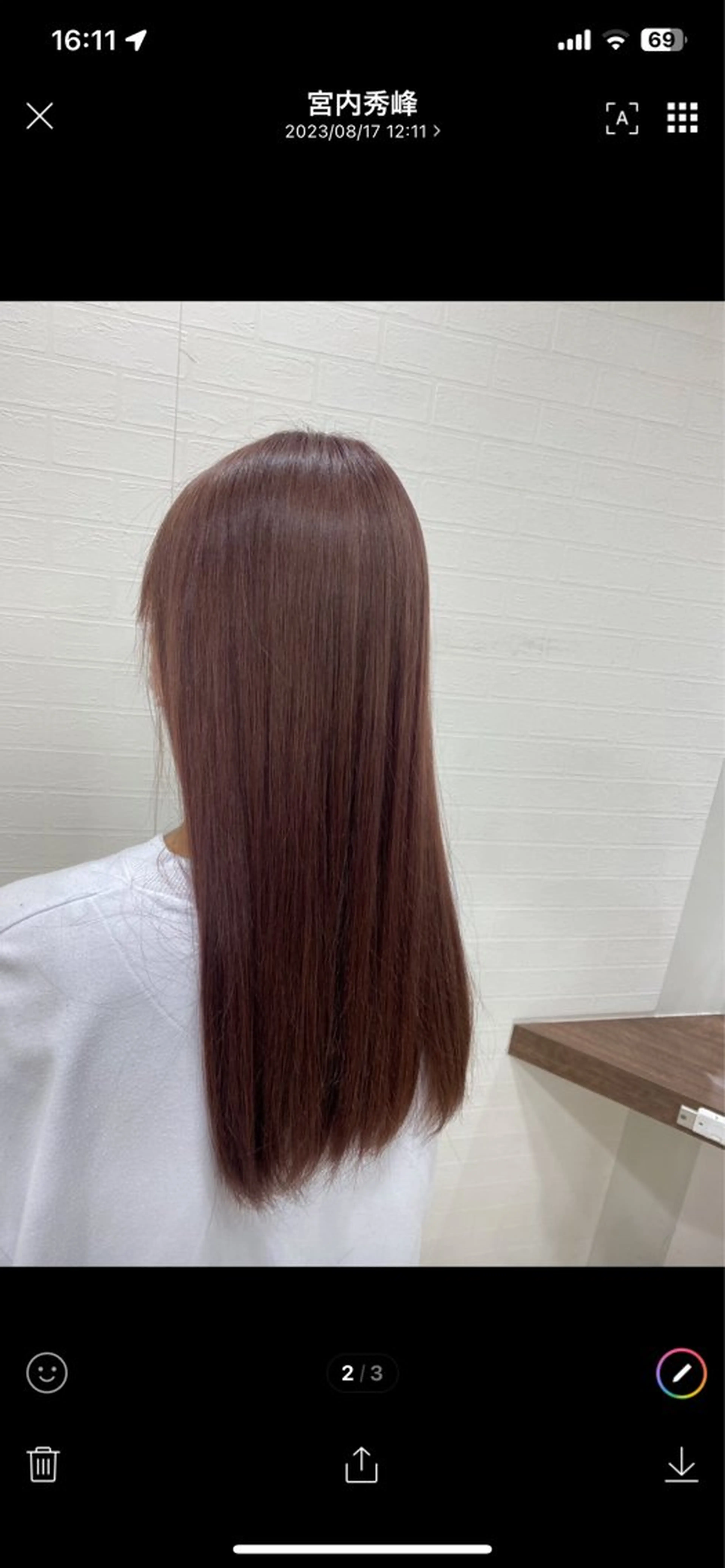 セミロング カット ヘアカラー トリートメント 髪質改善カラー/店長 宮内秀峰のヘアスタイル