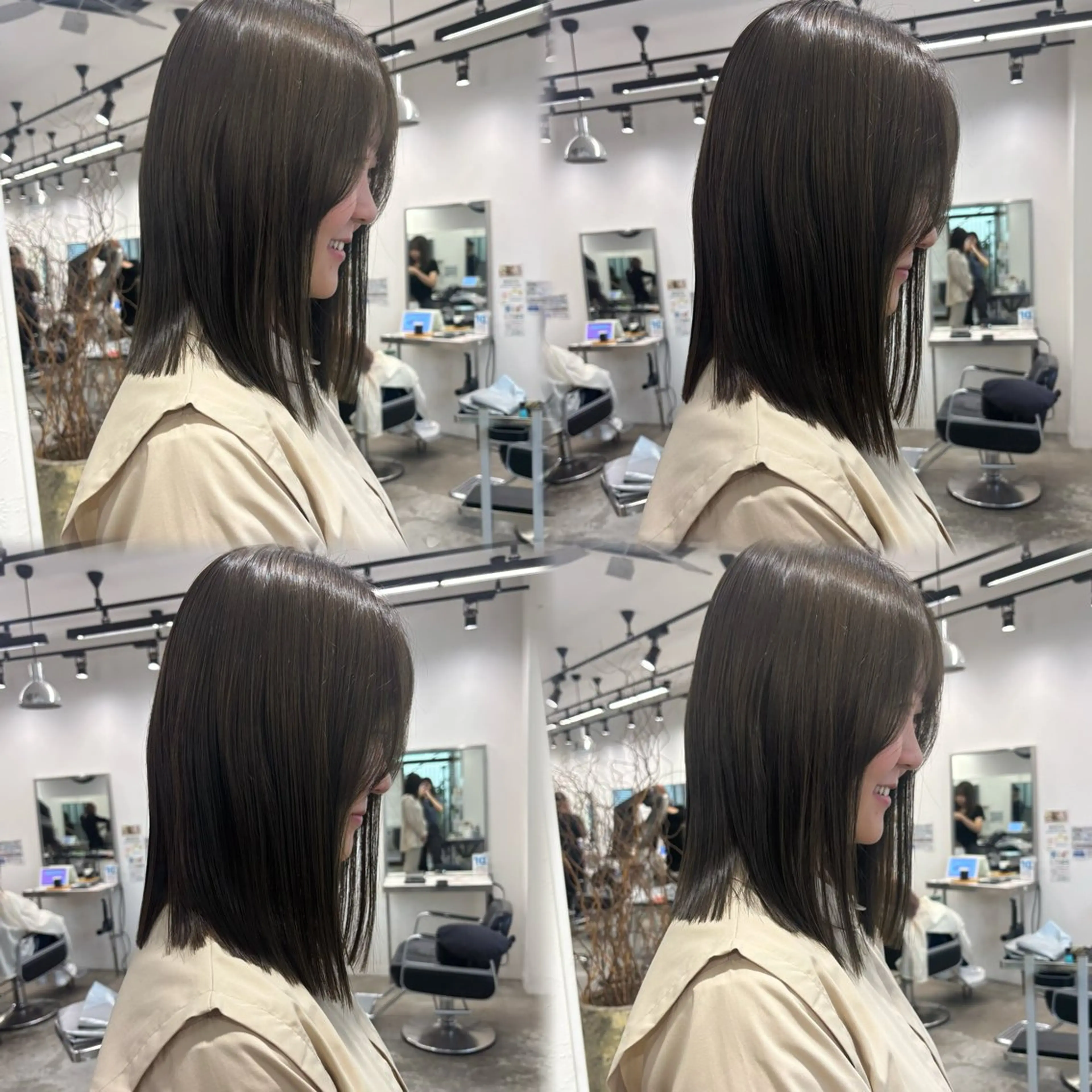 ミディアム カラー カット ヘアカラー トリートメント 髪質改善ストレート /暖色カラー🎀🪞のヘアスタイル