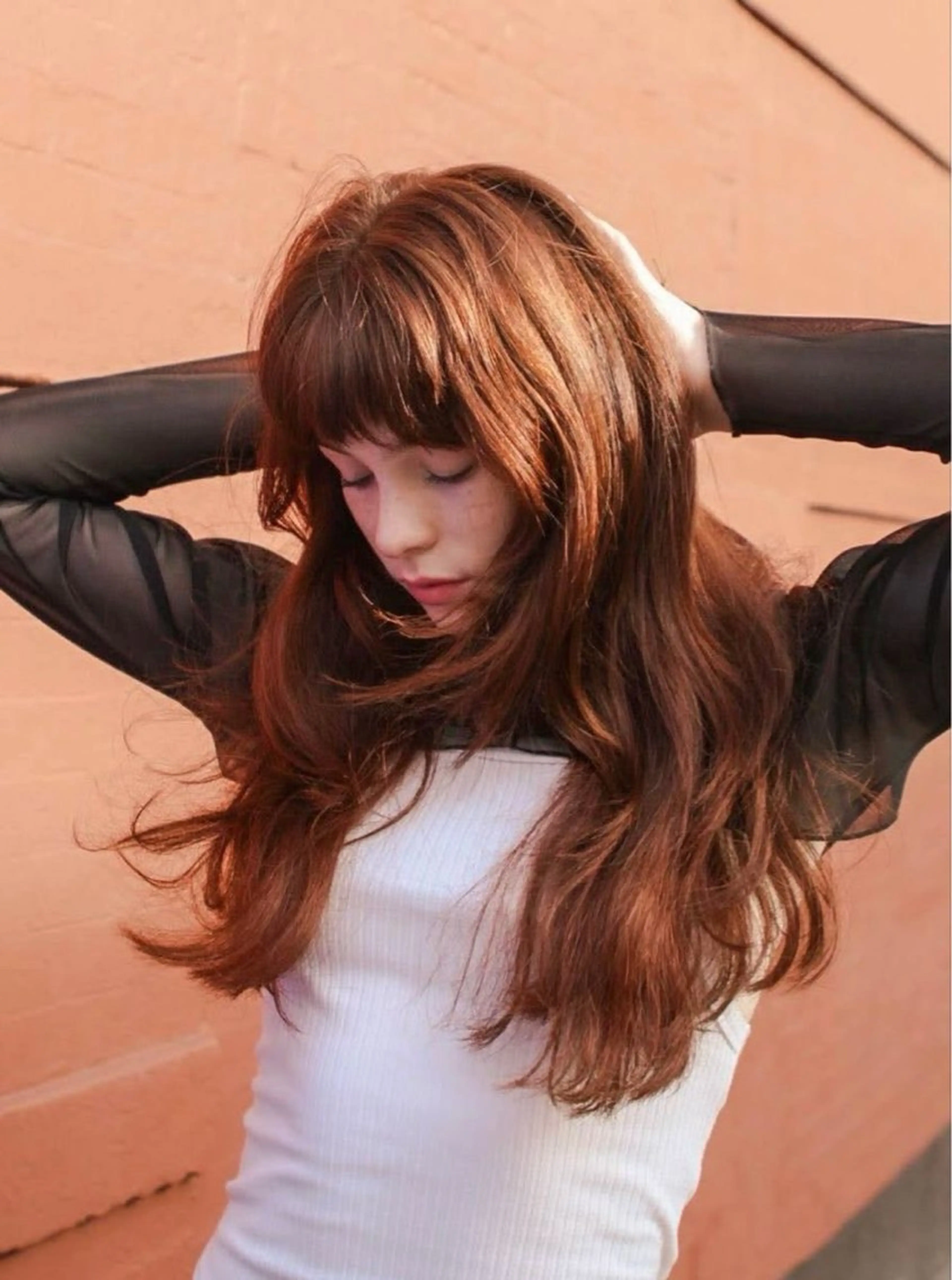 カラー パーマ ヘアアレンジ メンズ ヘアカラー トリートメント ヘッドスパ ヘアセット 🤍レイヤーカット/ ベージュヘア🤍のヘアスタイル