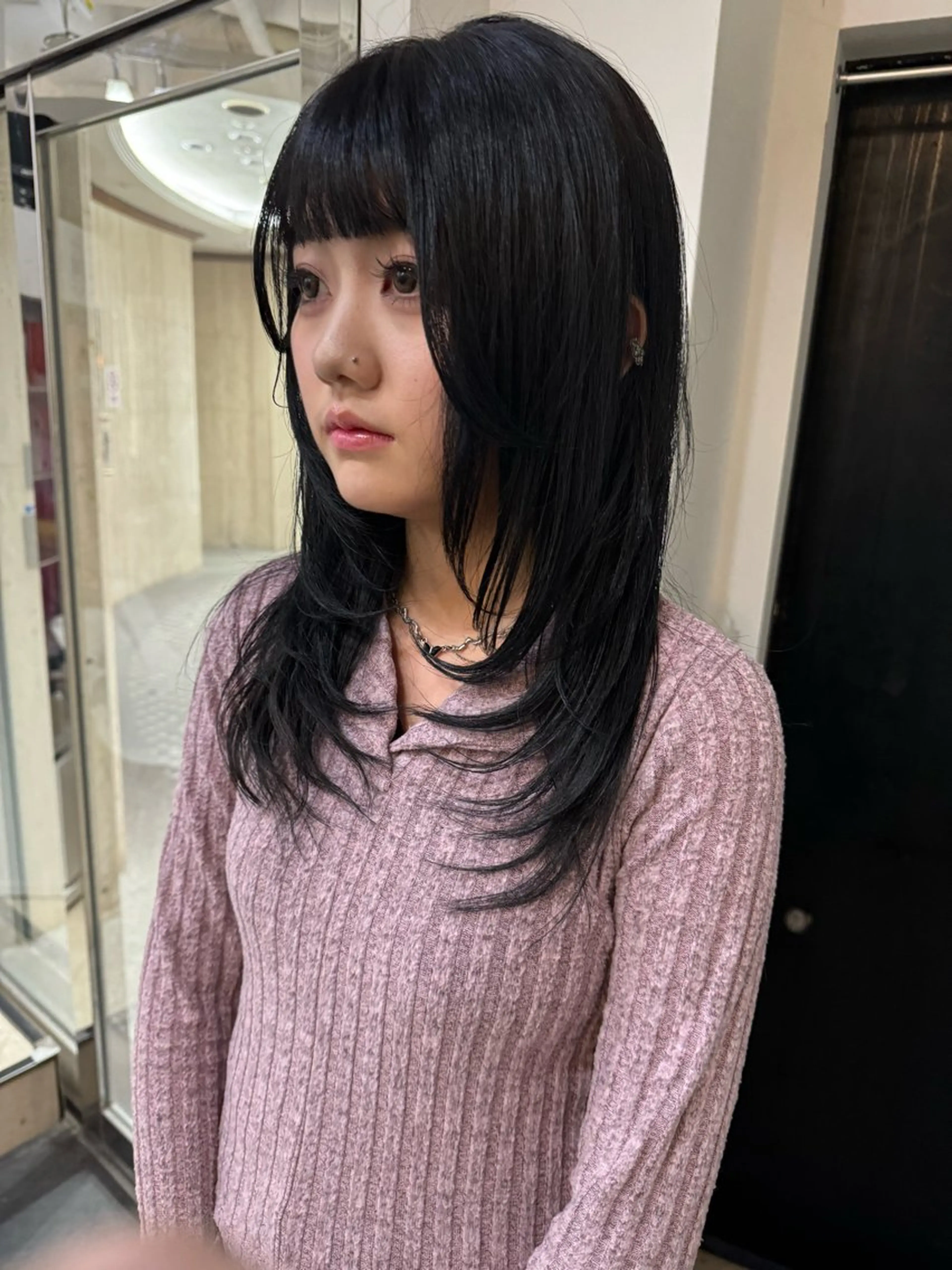 ロング レイヤーカット リルウヘアー 天王寺のヘアスタイル