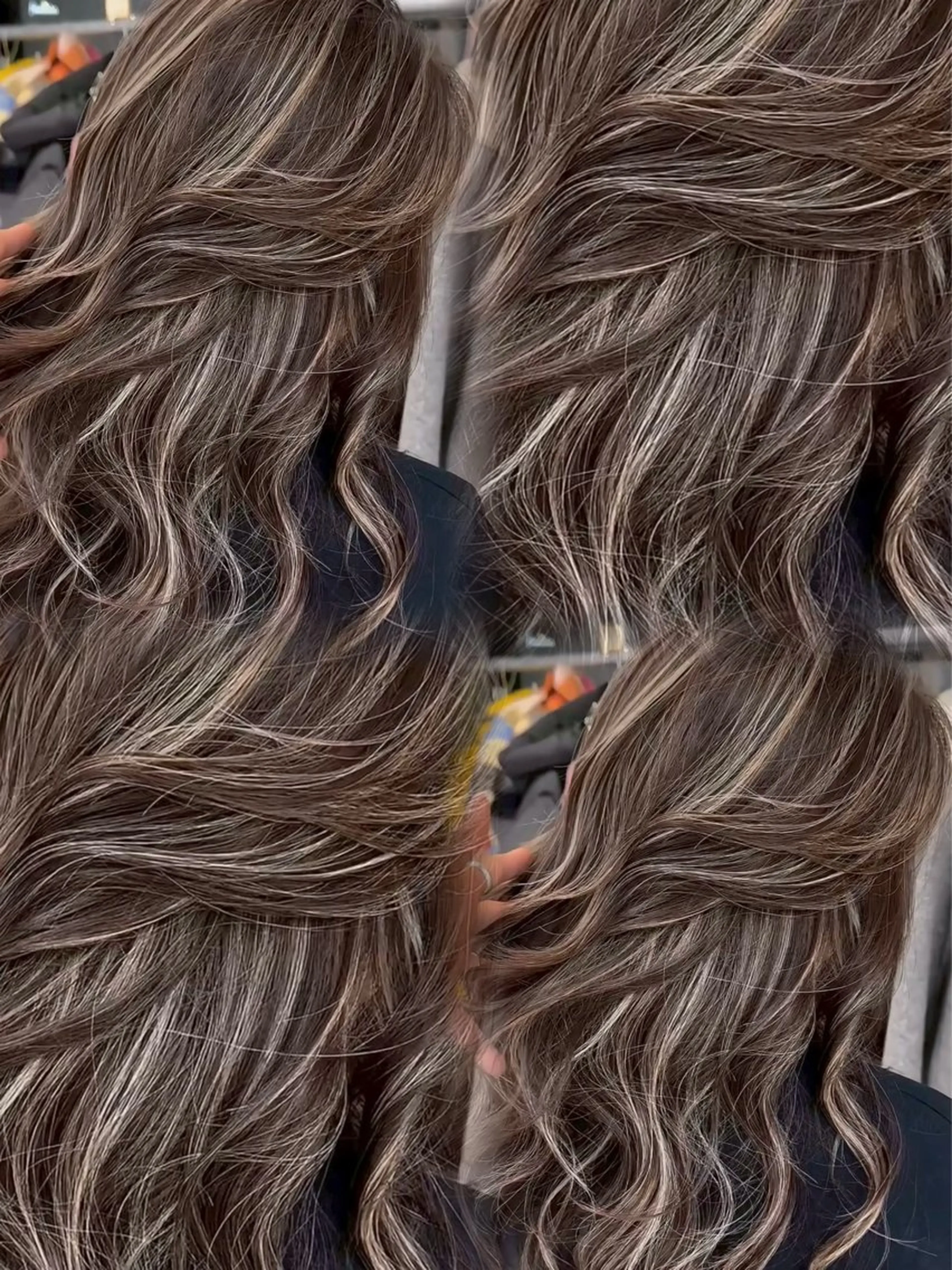 ロング カラー バレイヤージュ ハイライトカラー 外国人風カラー ハイライト レイヤーカット ヘアカラー 💫ハイライト/レイ ヤー/原宿💫のヘアスタイル