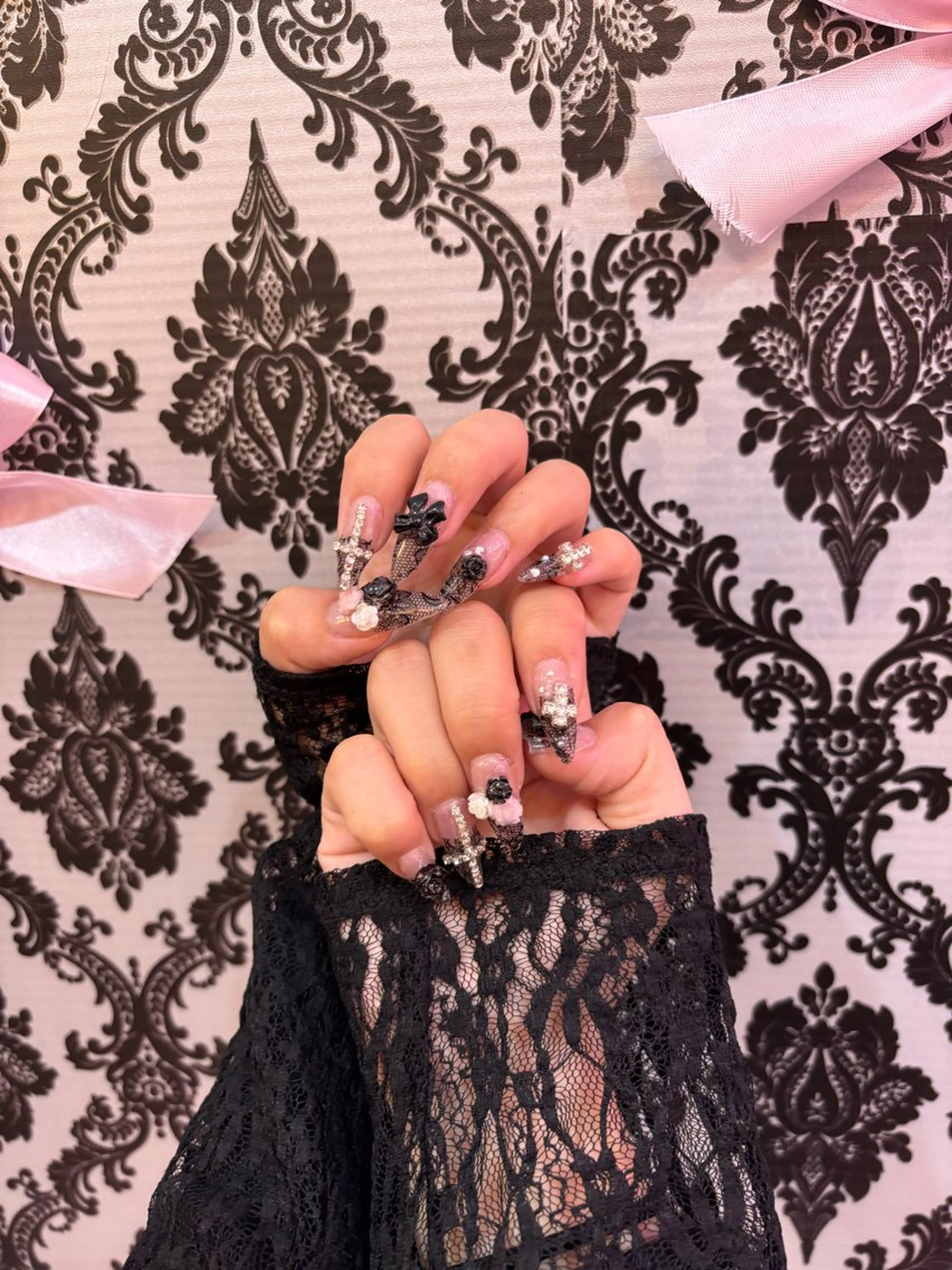 ネイル レース Mネイル&カフェシェレステ　久屋店所属・Mネイル久屋店 KOZUEのネイルデザイン