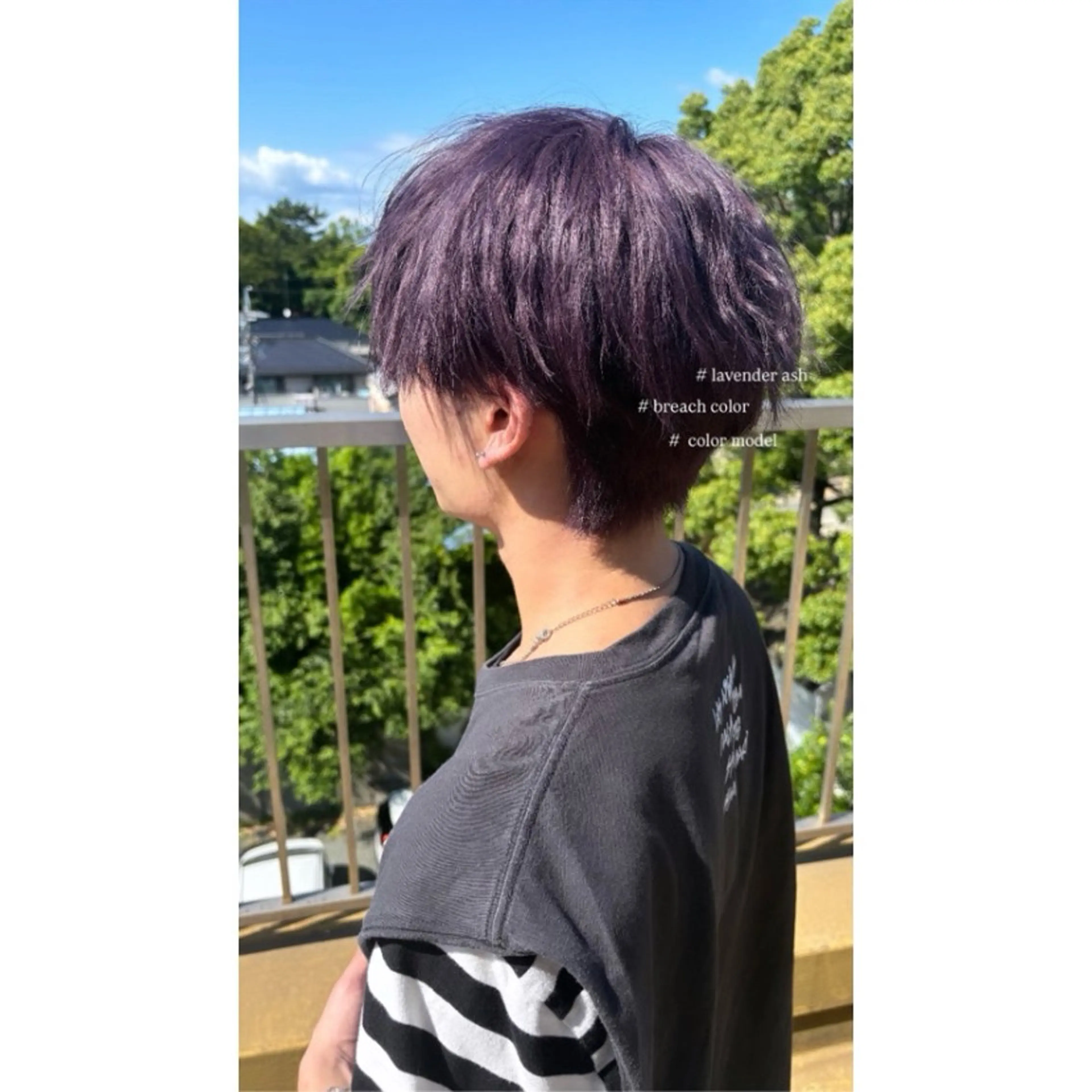 ショート カラー メンズ ヘアカラー 艶カラー/縮毛矯正 /豊川/ユキのヘアスタイル