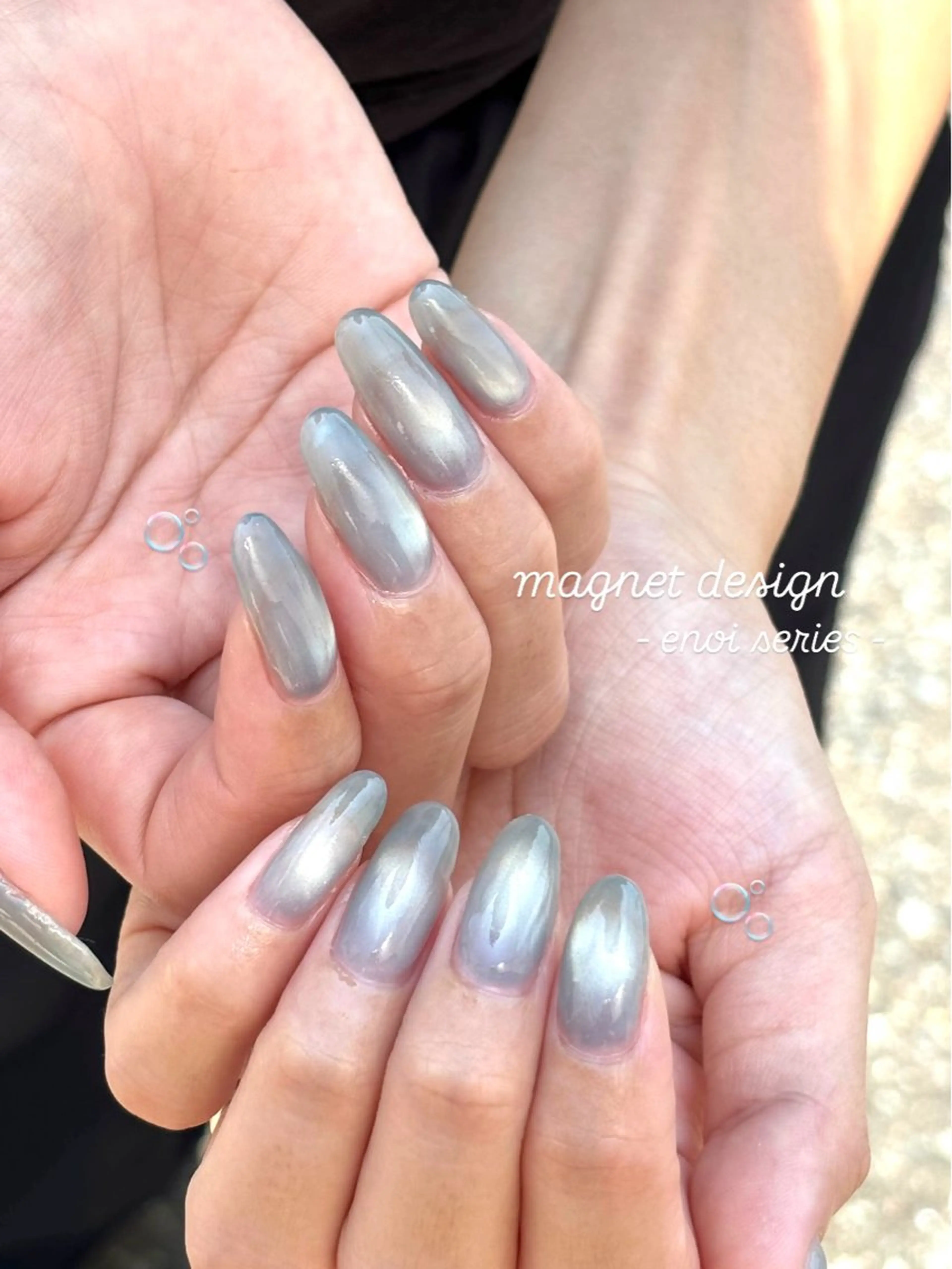 全80色マグネット😳❣「オフケア込み」 大パーツ2個or ストーンアート10粒or先端ラメ追加無料☆*フットも🉑の写真