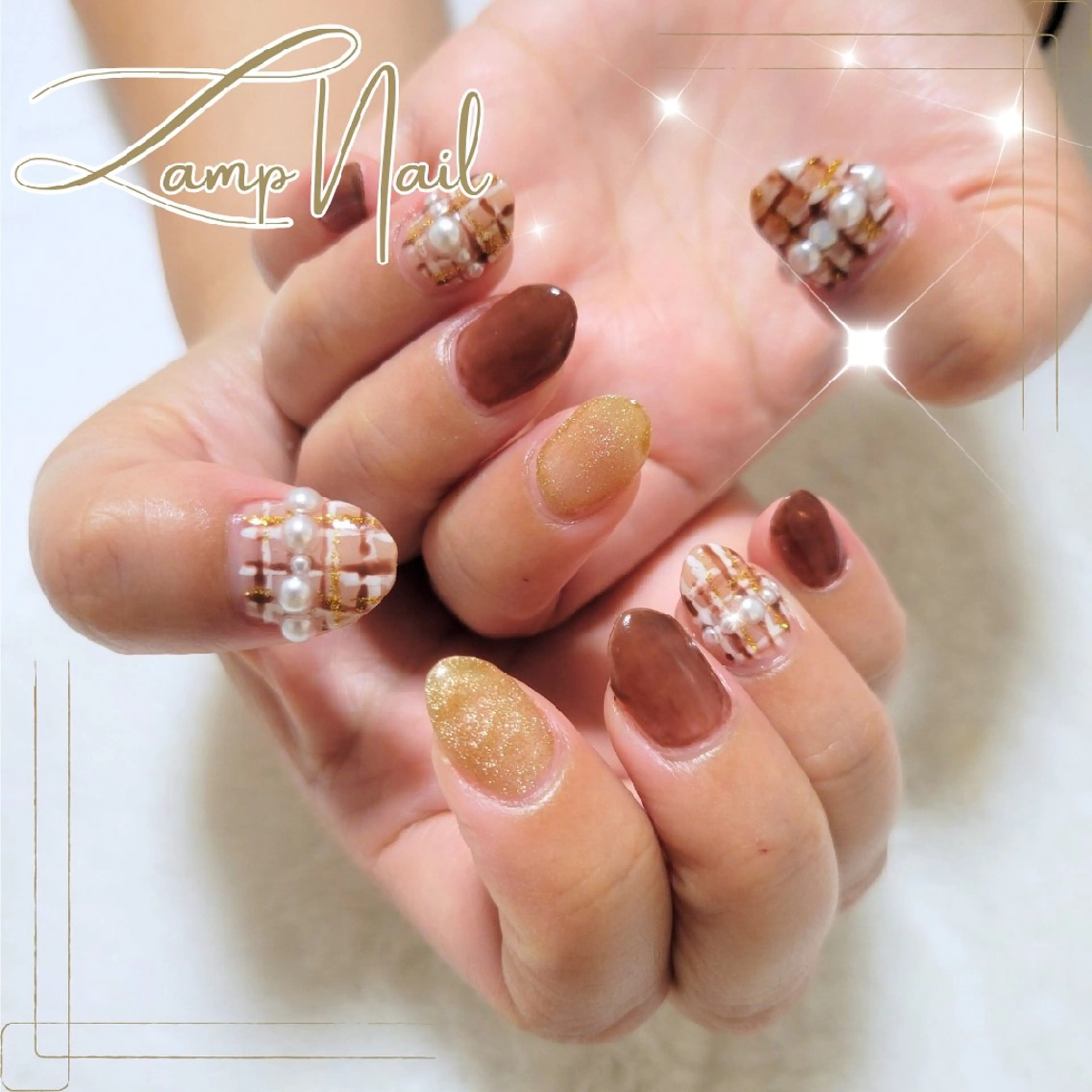 ネイル ツイードネイル Lamp Nailのネイルデザイン